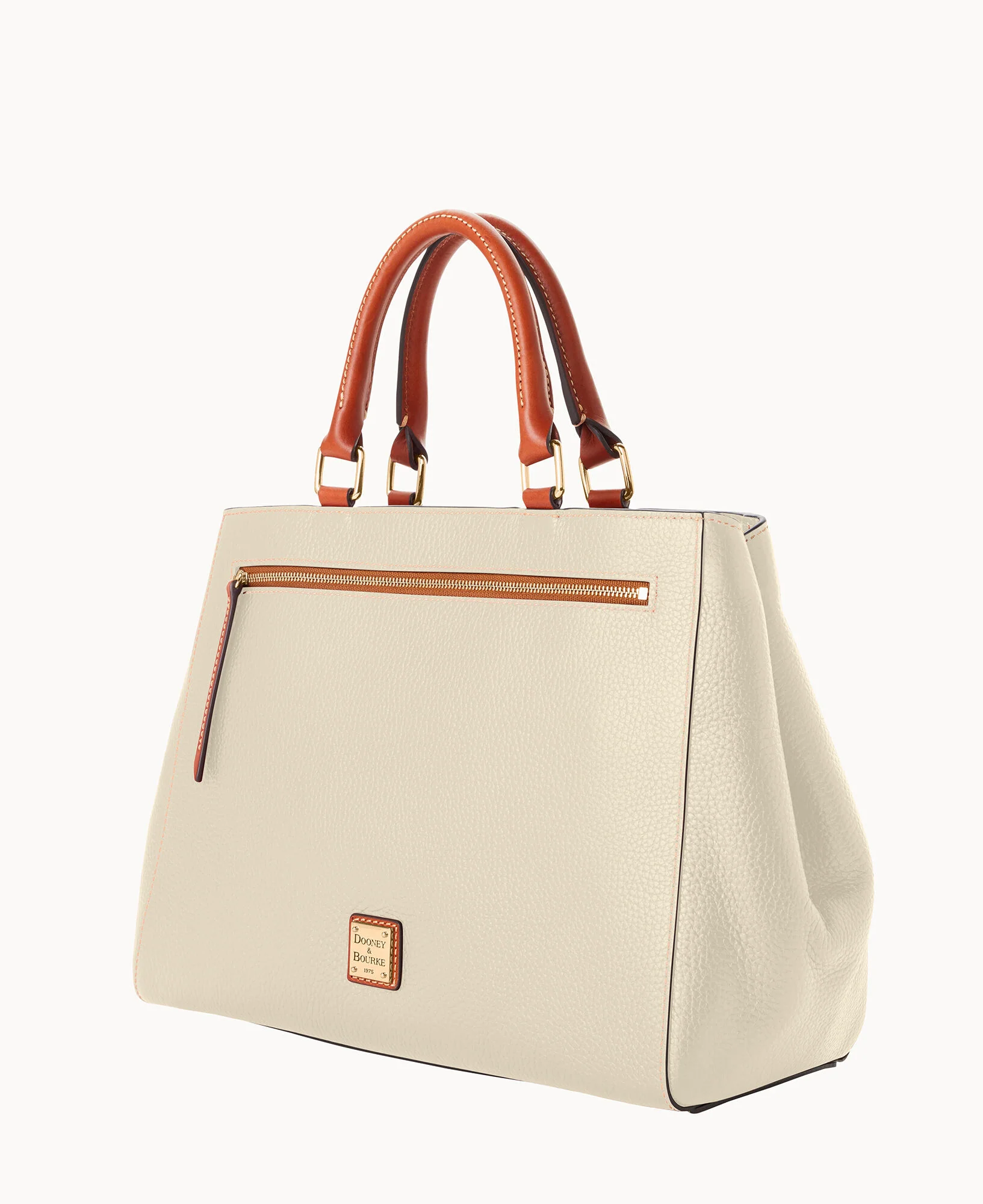 Pebble Grain Zip Satchel - Image 7