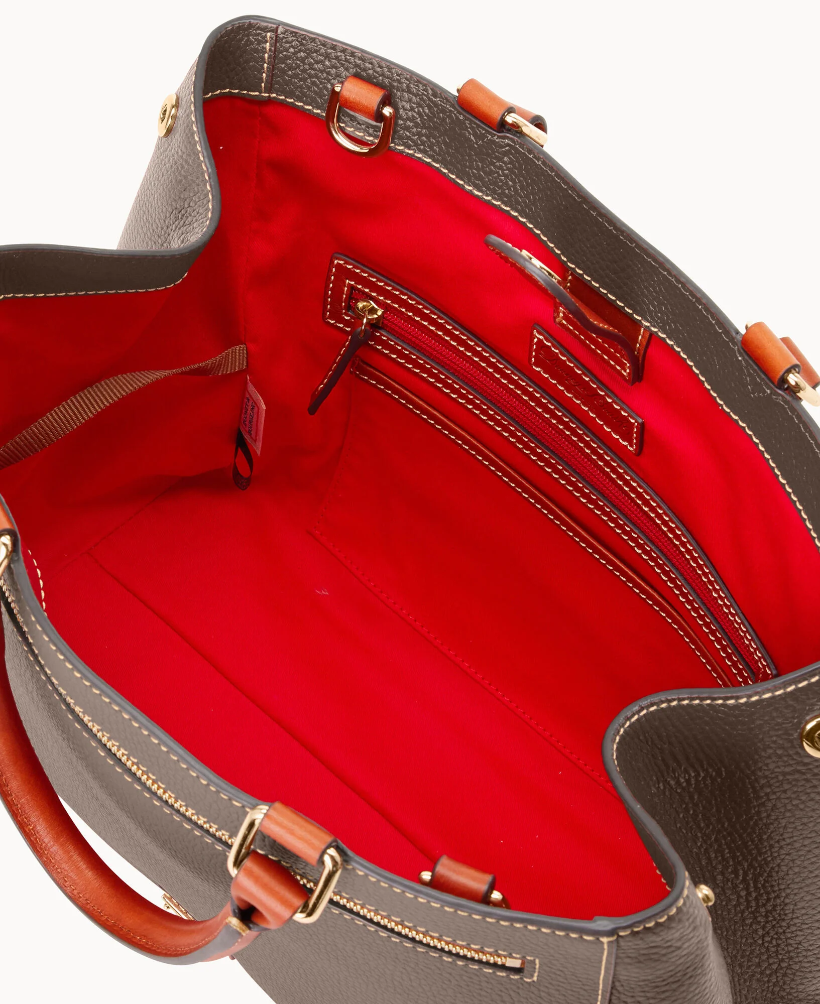 Pebble Grain Zip Satchel - Image 75