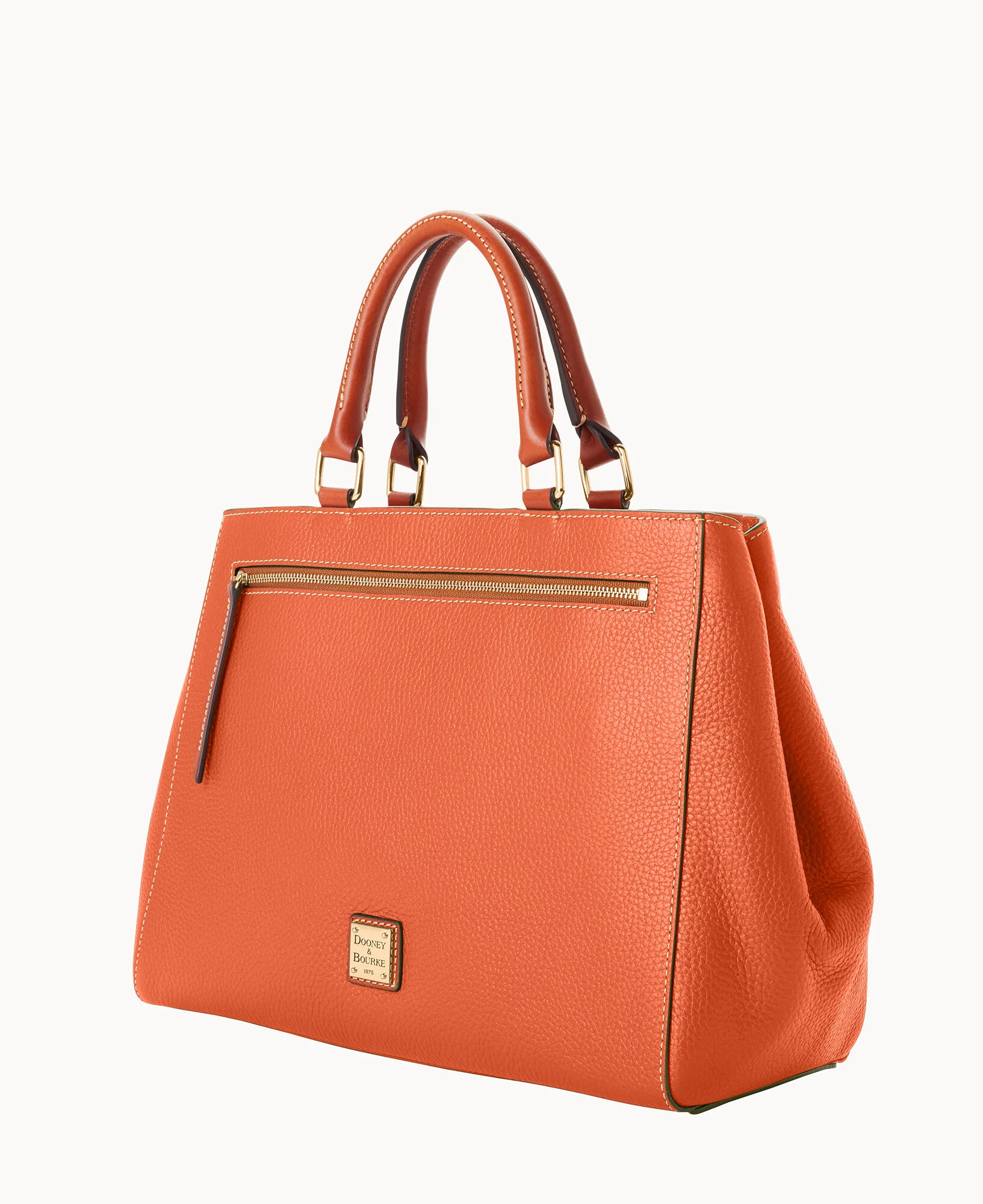 Pebble Grain Zip Satchel - Image 79