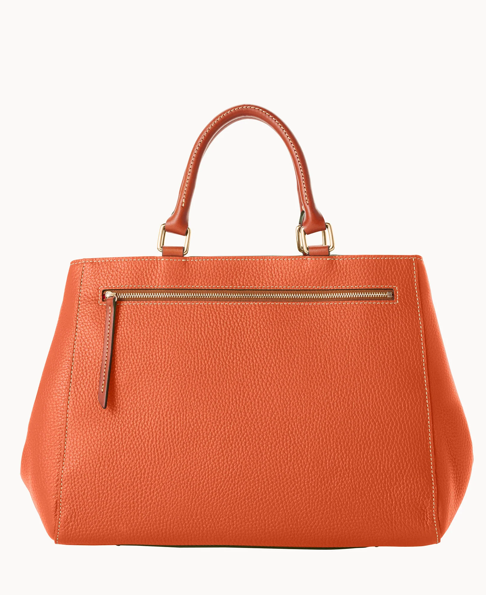 Pebble Grain Zip Satchel - Image 81