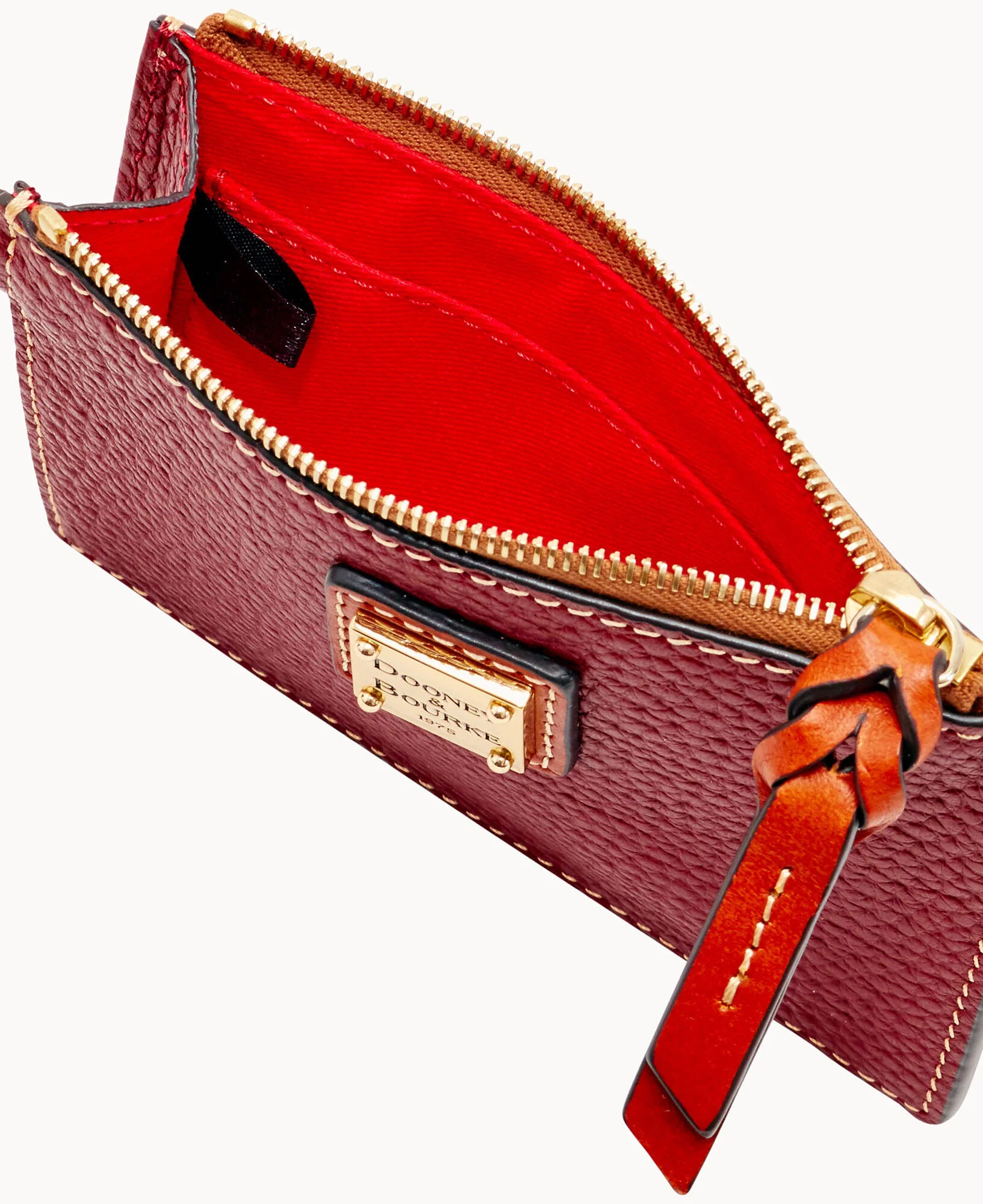 Pebble Grain Zip Top Credit Card Wristlet - Image 118