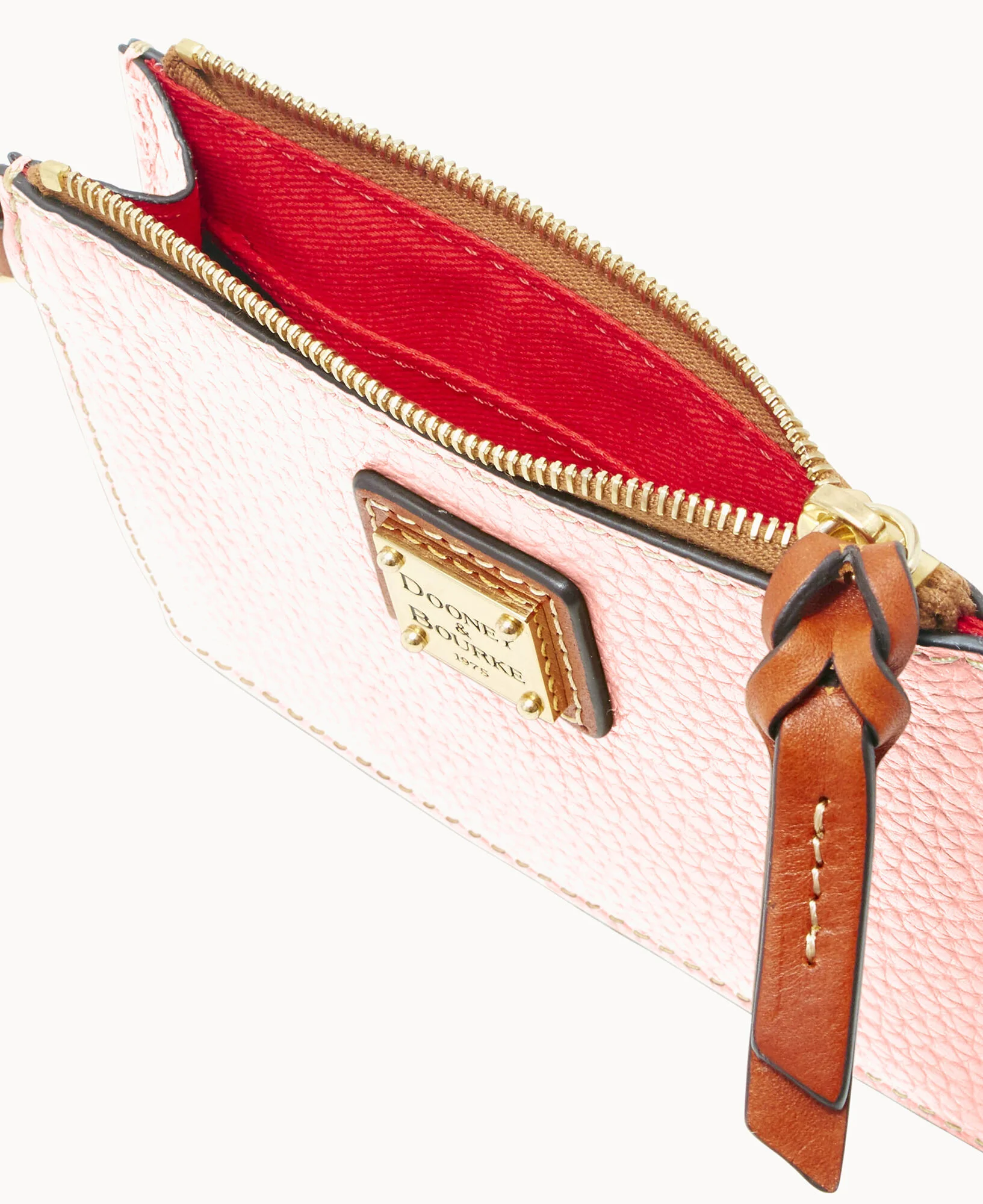 Pebble Grain Zip Top Credit Card Wristlet - Image 128