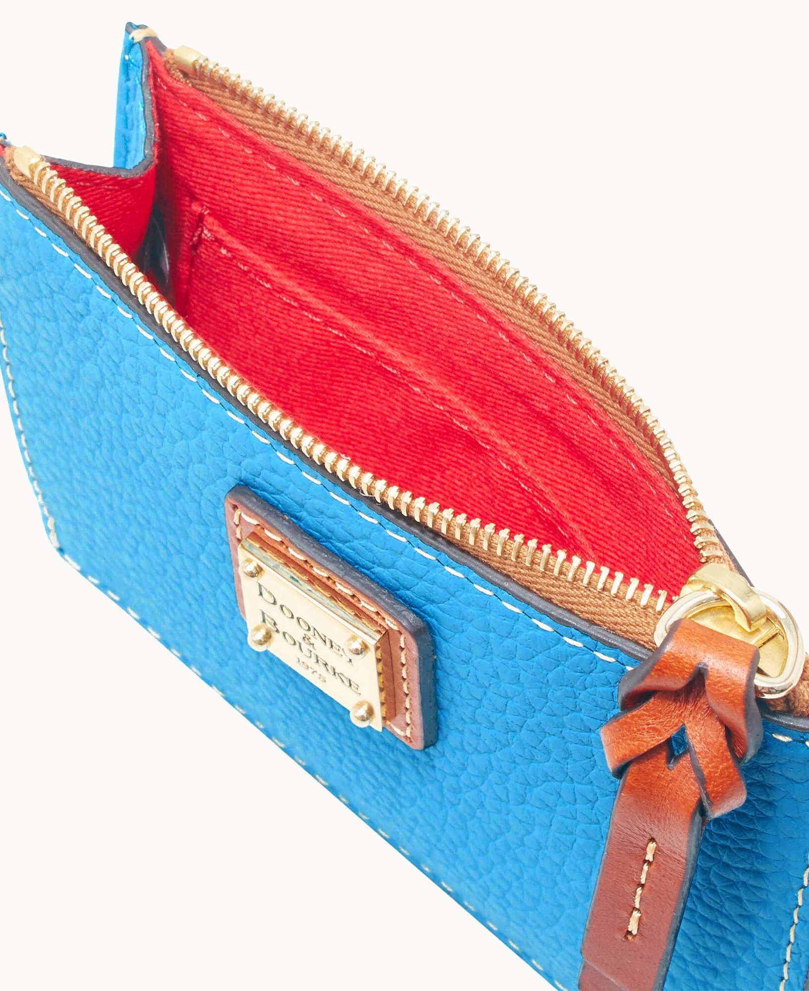 Pebble Grain Zip Top Credit Card Wristlet - Image 131