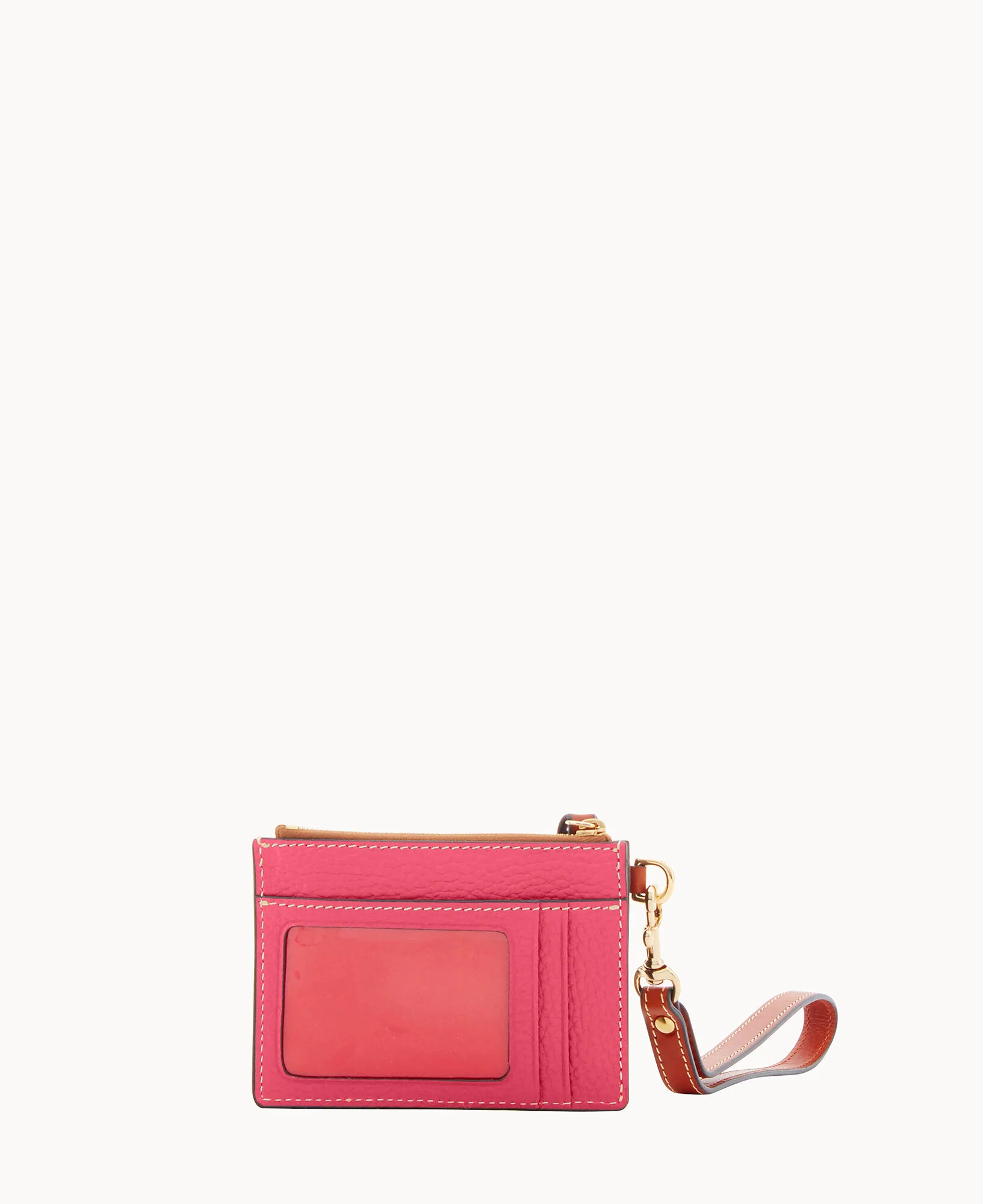 Pebble Grain Zip Top Credit Card Wristlet - Image 28