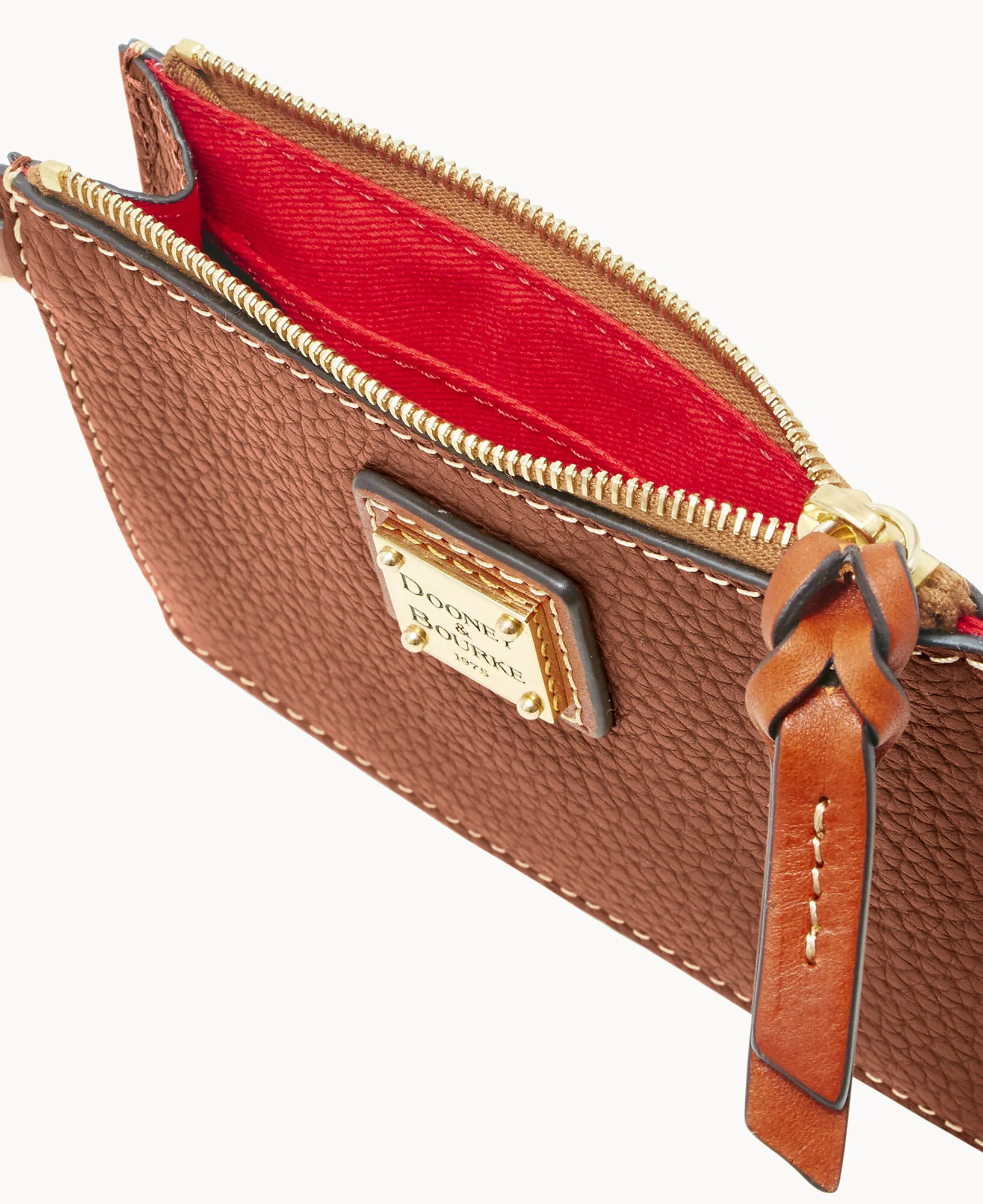 Pebble Grain Zip Top Credit Card Wristlet - Image 45