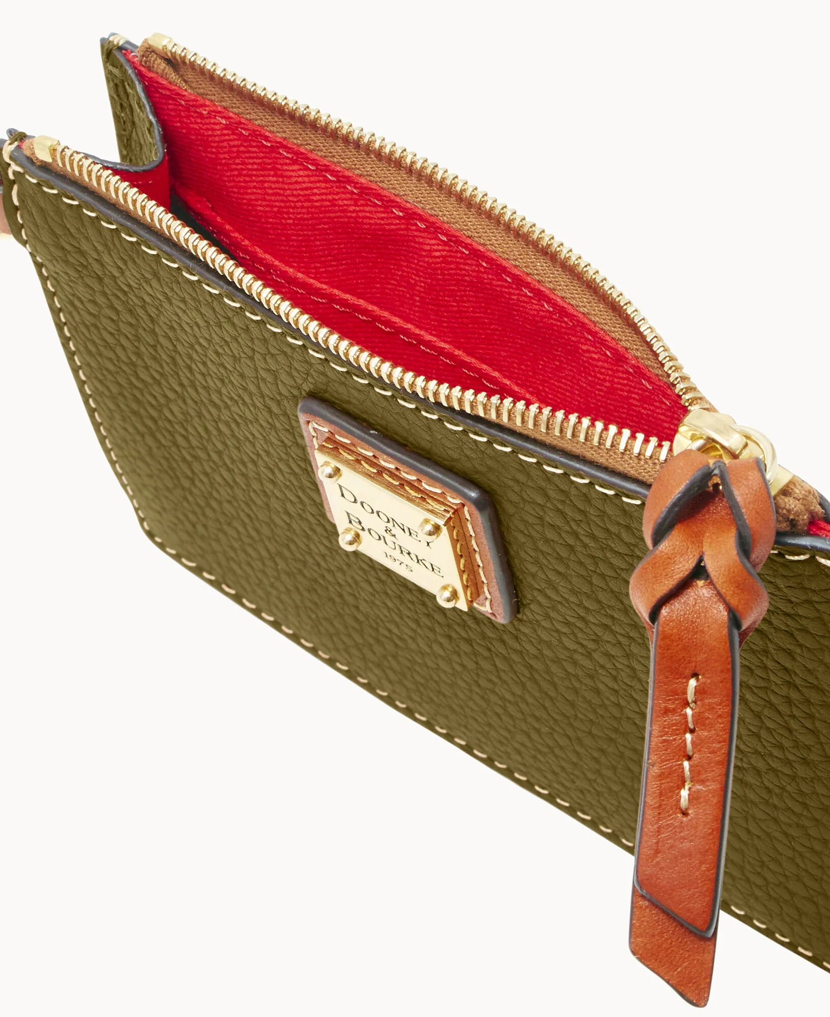 Pebble Grain Zip Top Credit Card Wristlet - Image 63