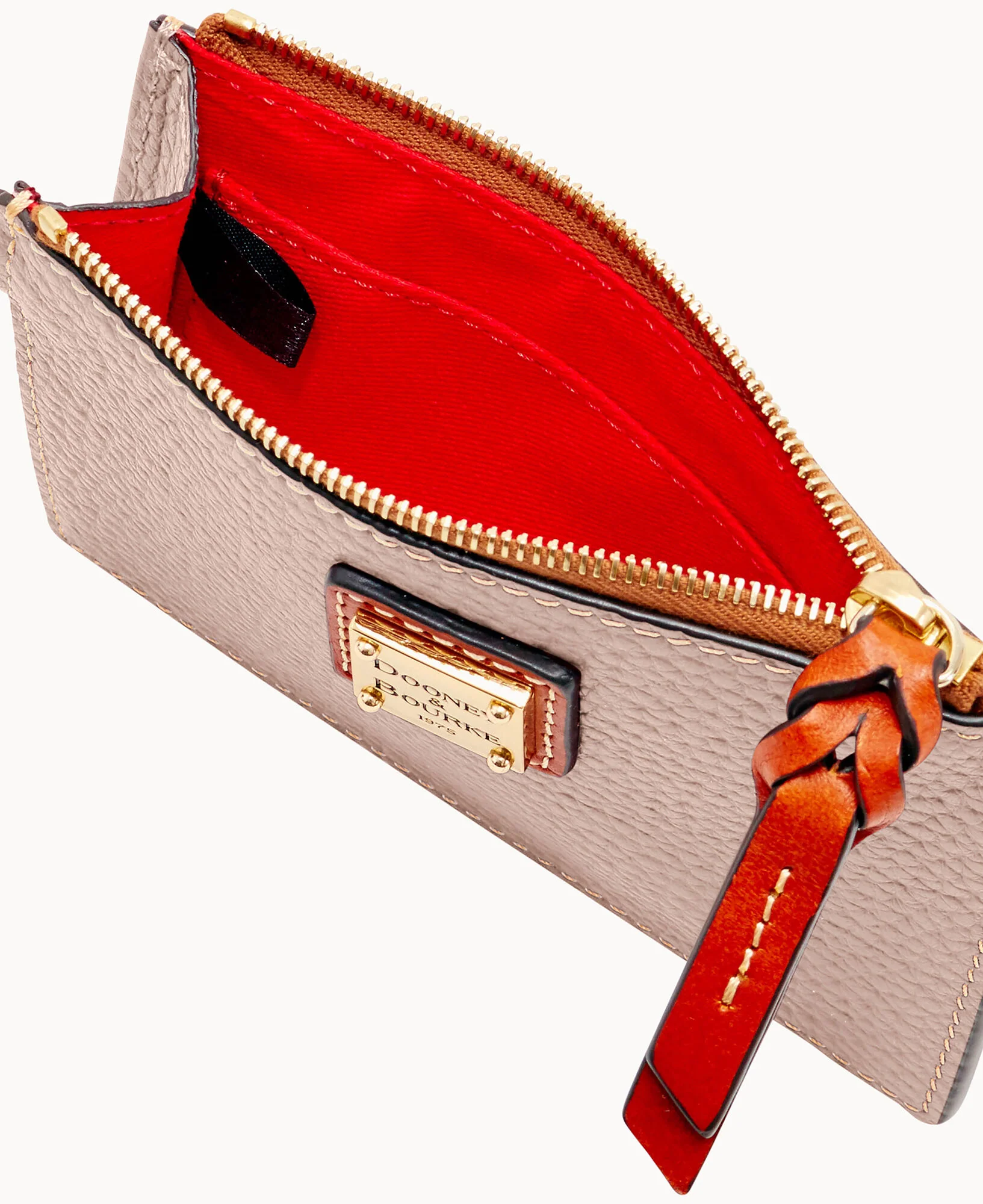 Pebble Grain Zip Top Credit Card Wristlet - Image 66