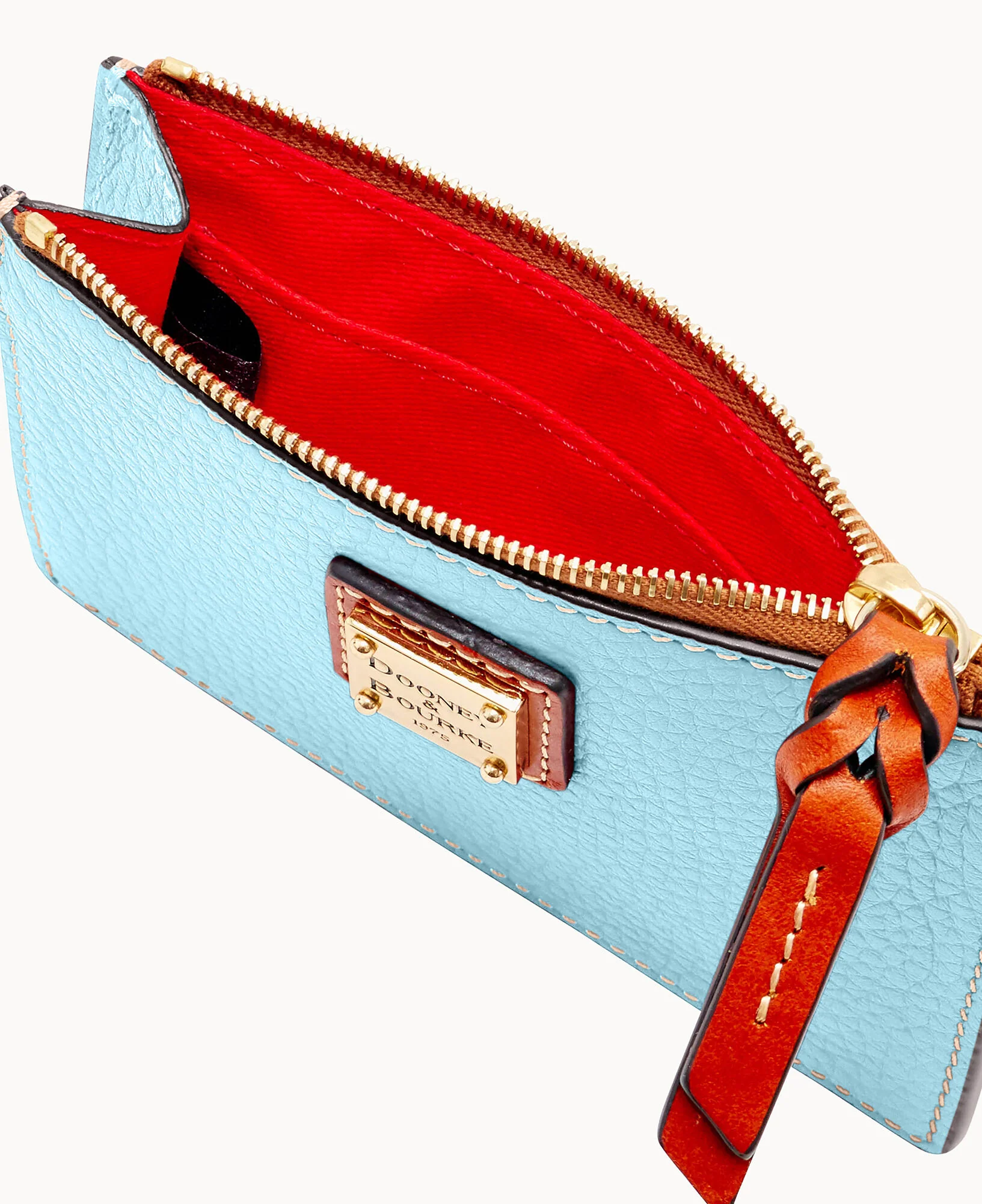 Pebble Grain Zip Top Credit Card Wristlet - Image 76