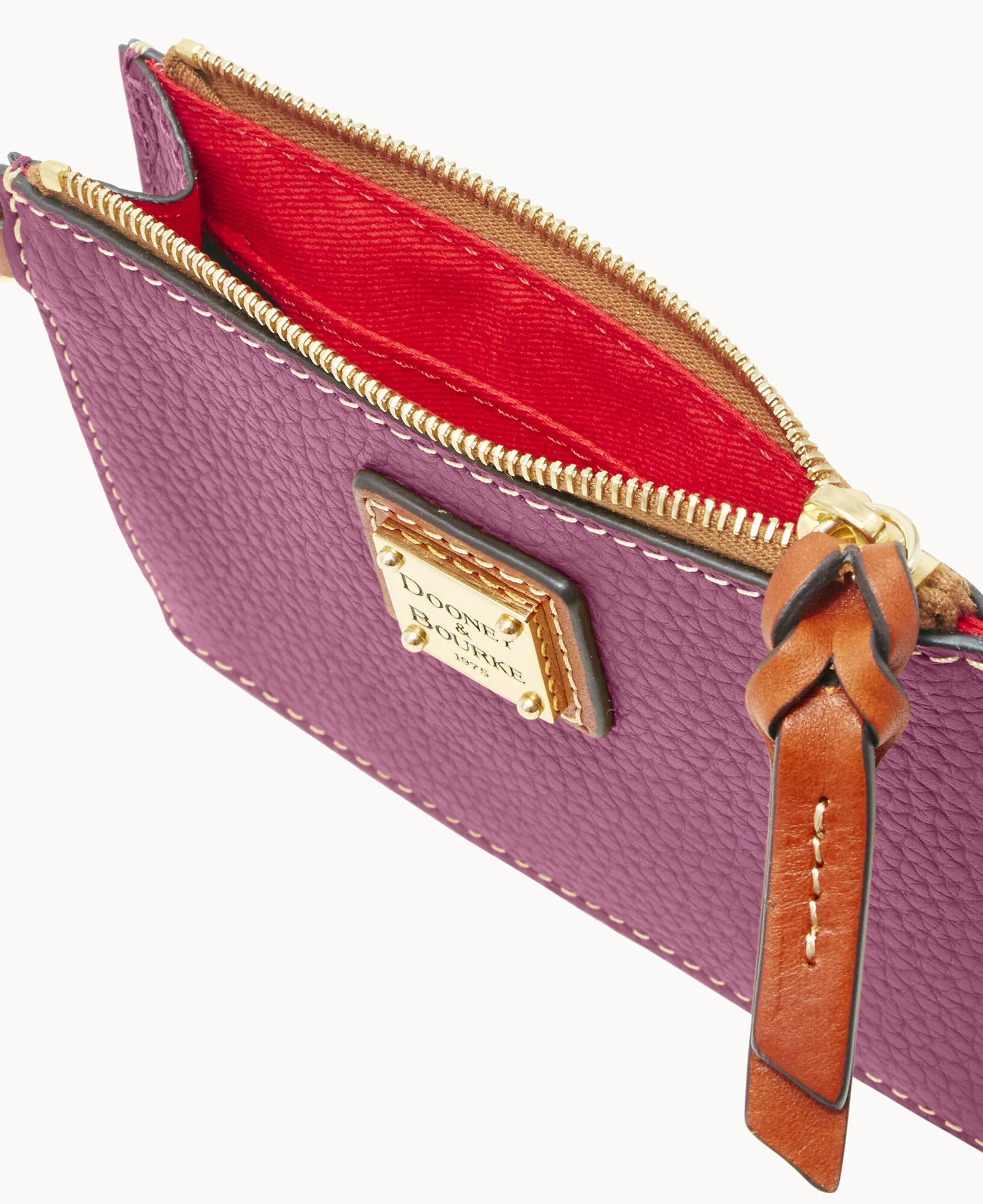 Pebble Grain Zip Top Credit Card Wristlet - Image 98