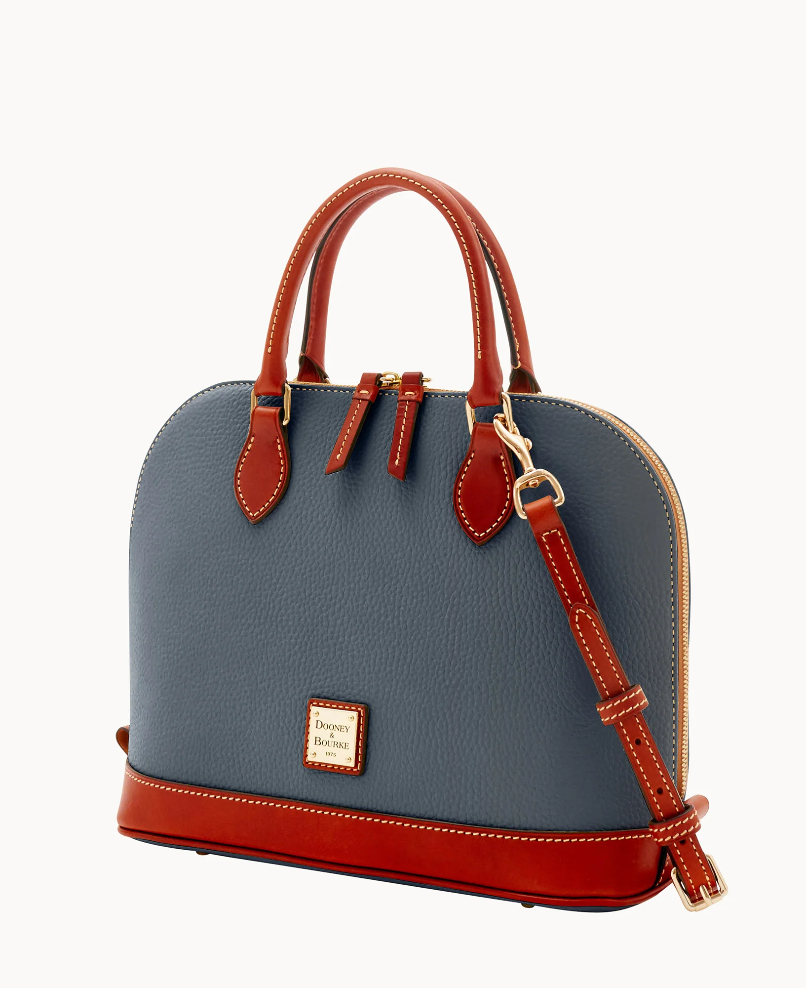 Pebble Grain Zip Zip Satchel - Image 106