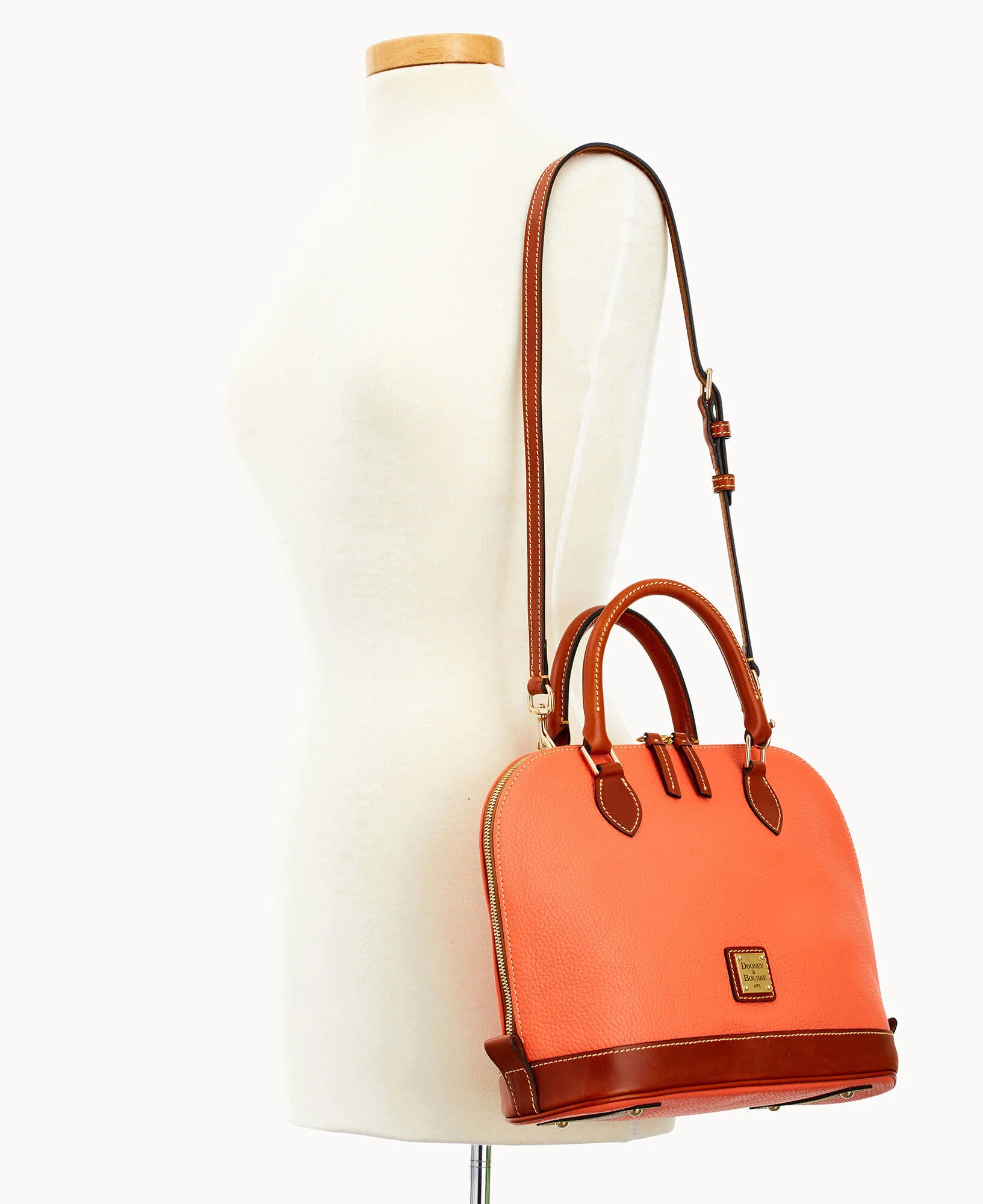 Pebble Grain Zip Zip Satchel - Image 31