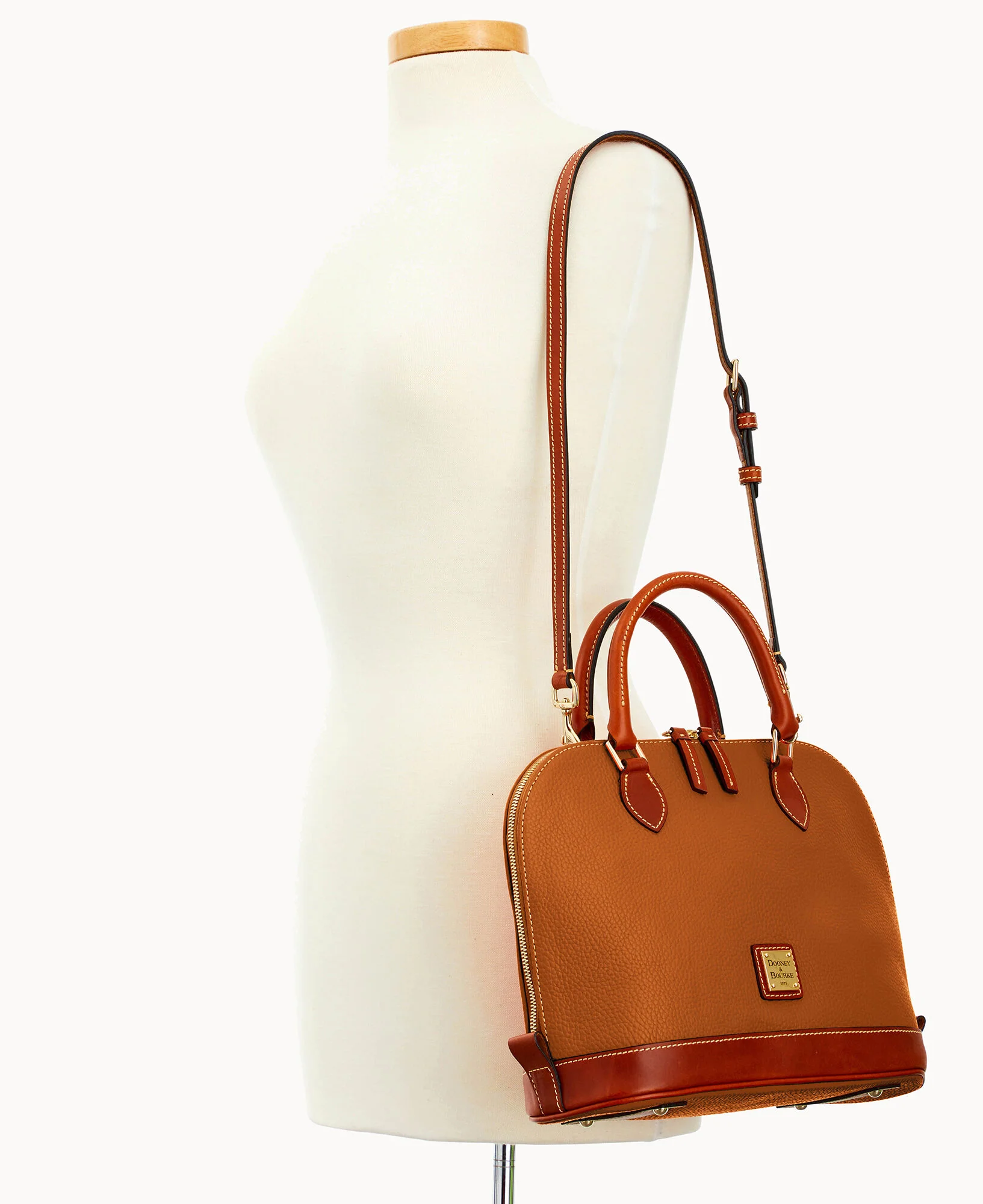 Pebble Grain Zip Zip Satchel - Image 40