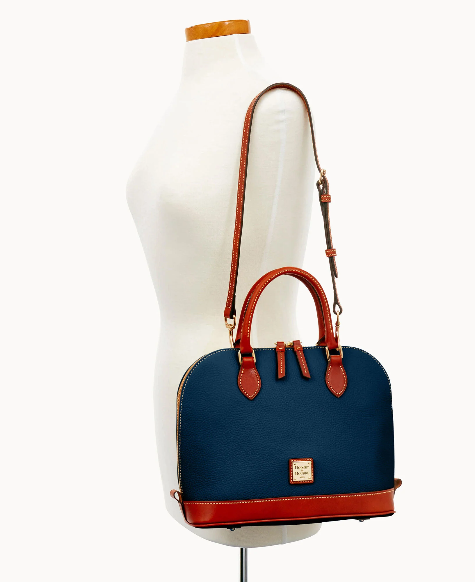 Pebble Grain Zip Zip Satchel - Image 52