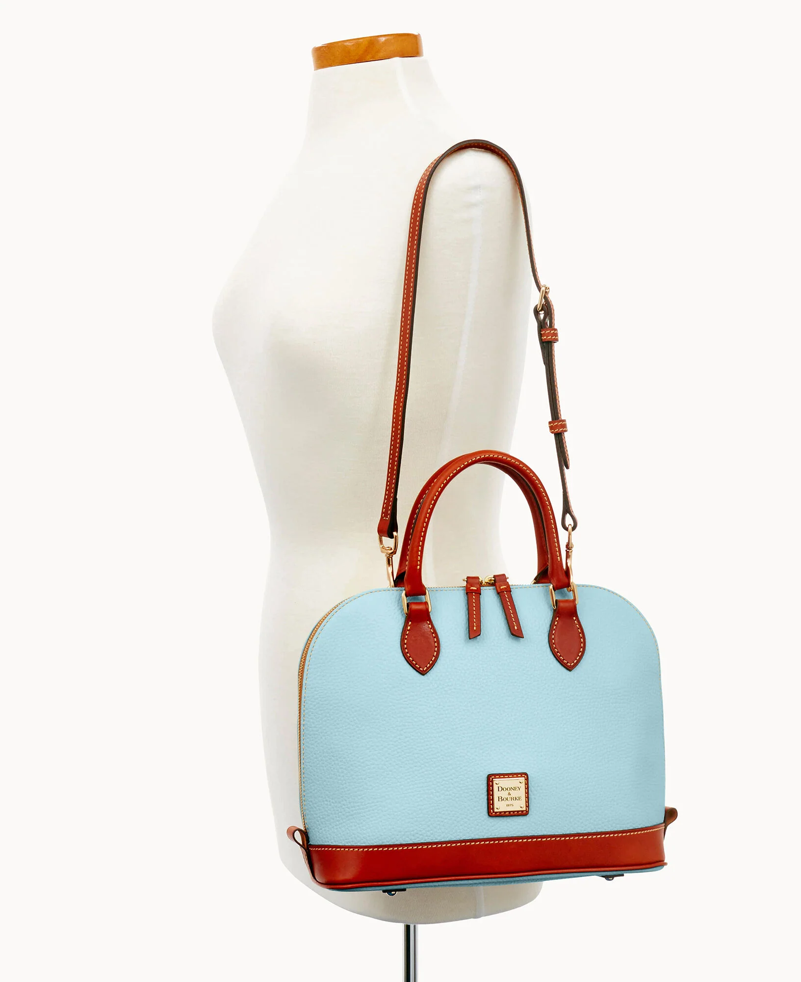 Pebble Grain Zip Zip Satchel - Image 56