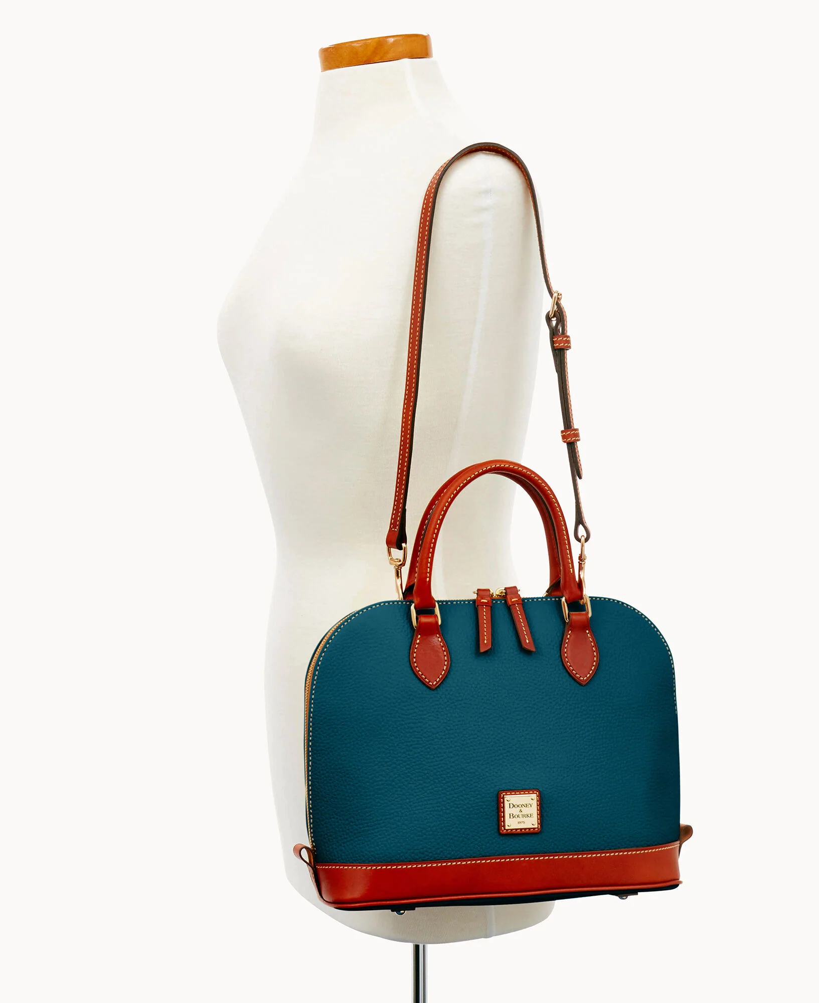 Pebble Grain Zip Zip Satchel - Image 70