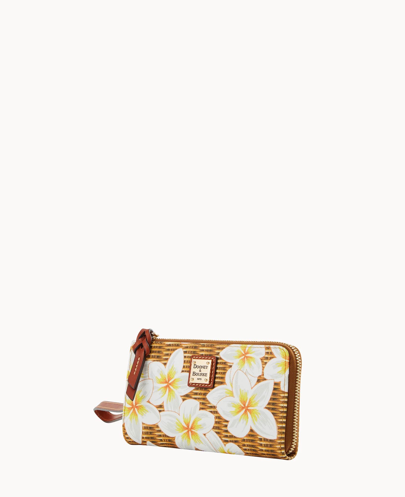 Plumeria Folded Zip Wristlet - Image 4