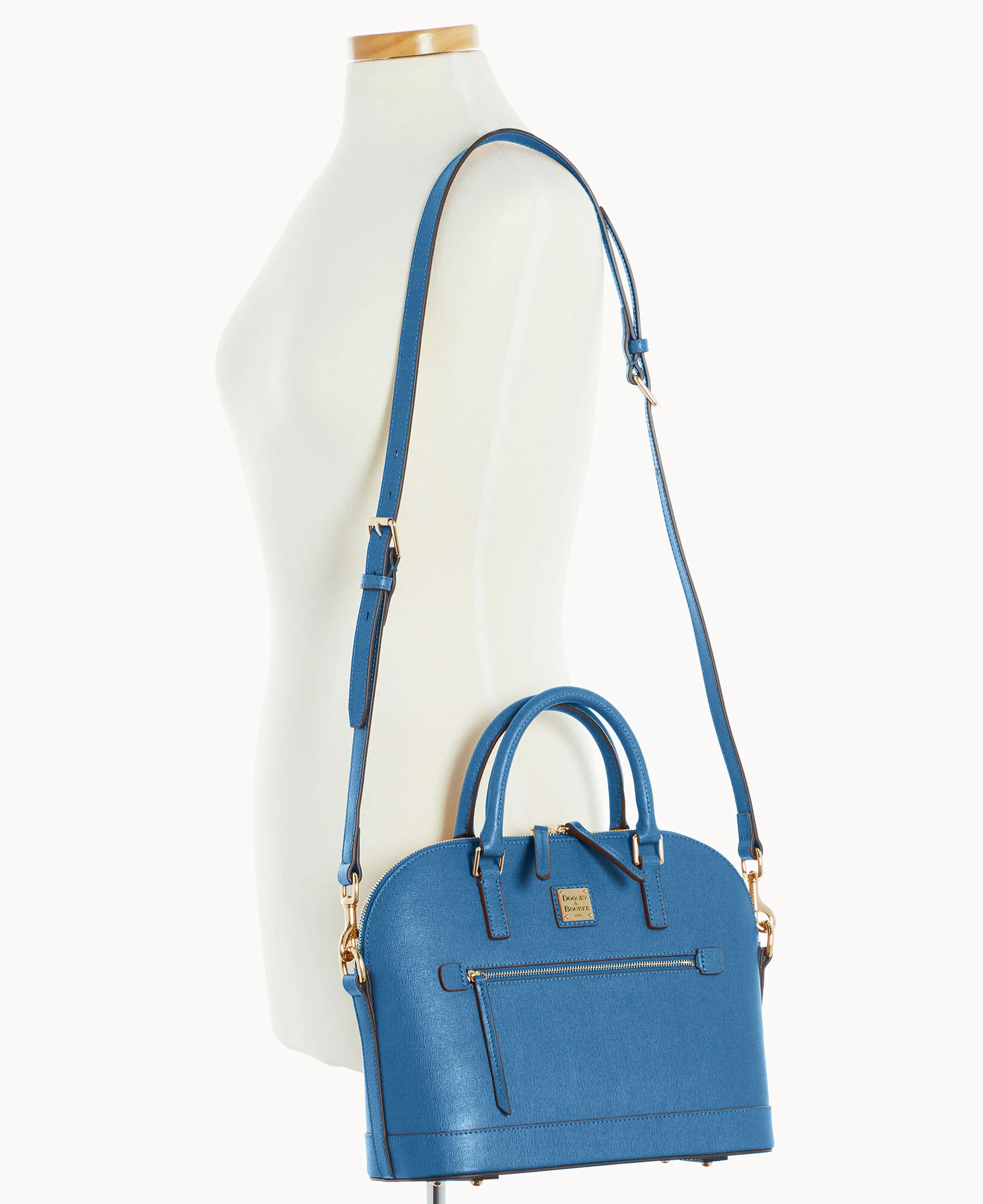 Saffiano Domed Zip Satchel - Image 44