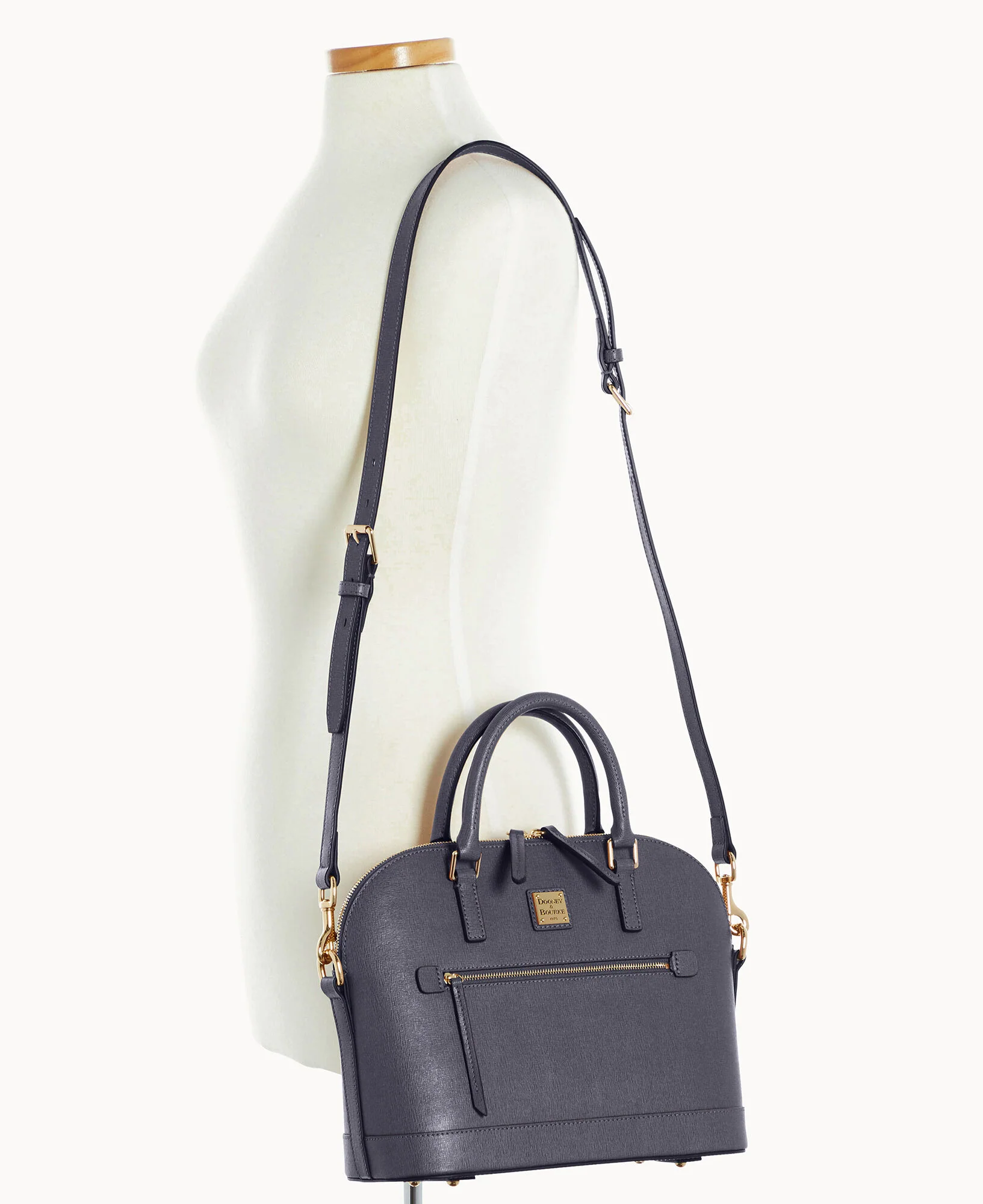 Saffiano Domed Zip Satchel - Image 48
