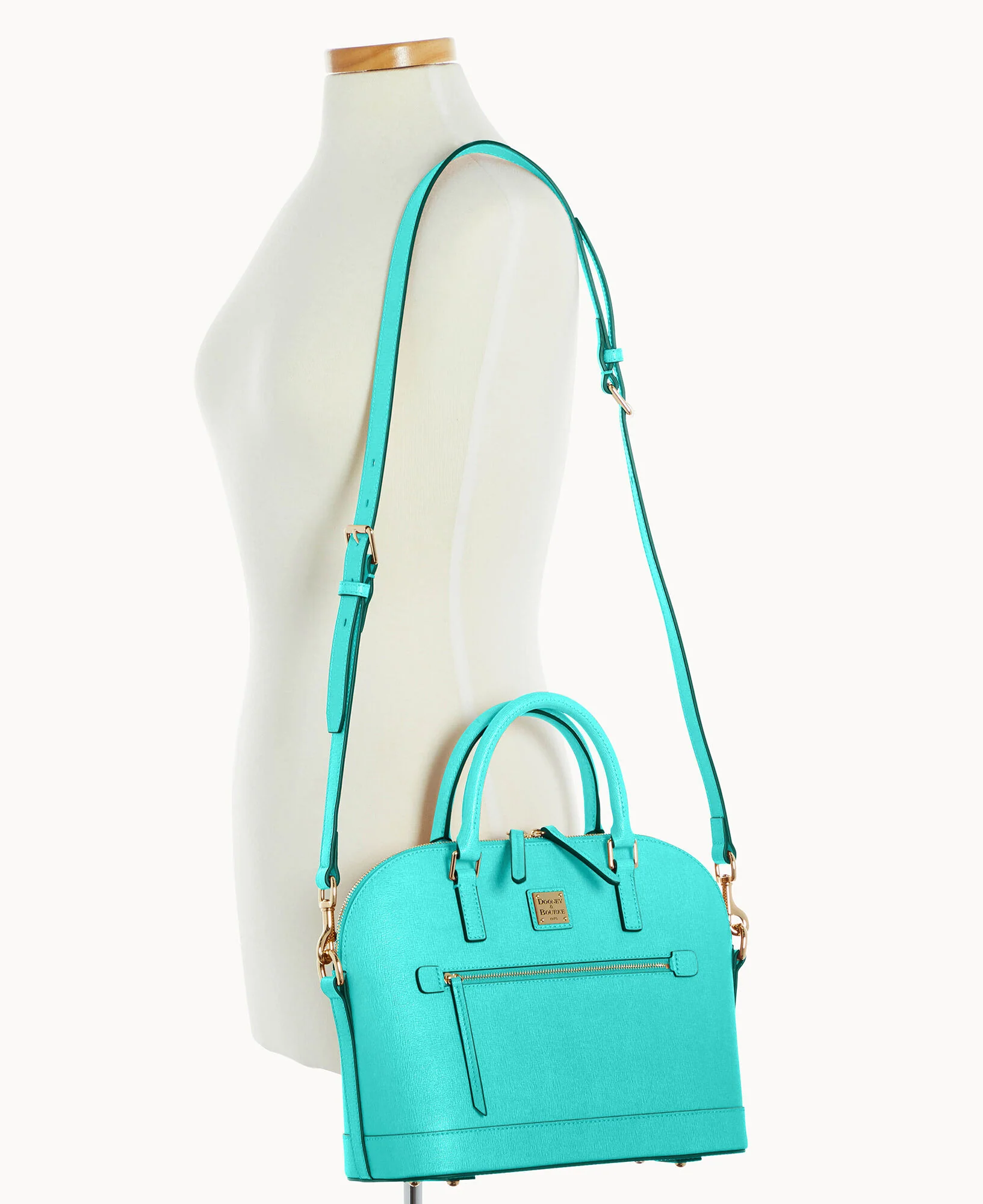 Saffiano Domed Zip Satchel - Image 56