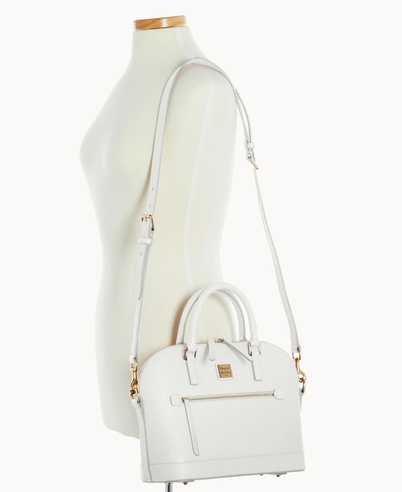 Saffiano Domed Zip Satchel - Image 60