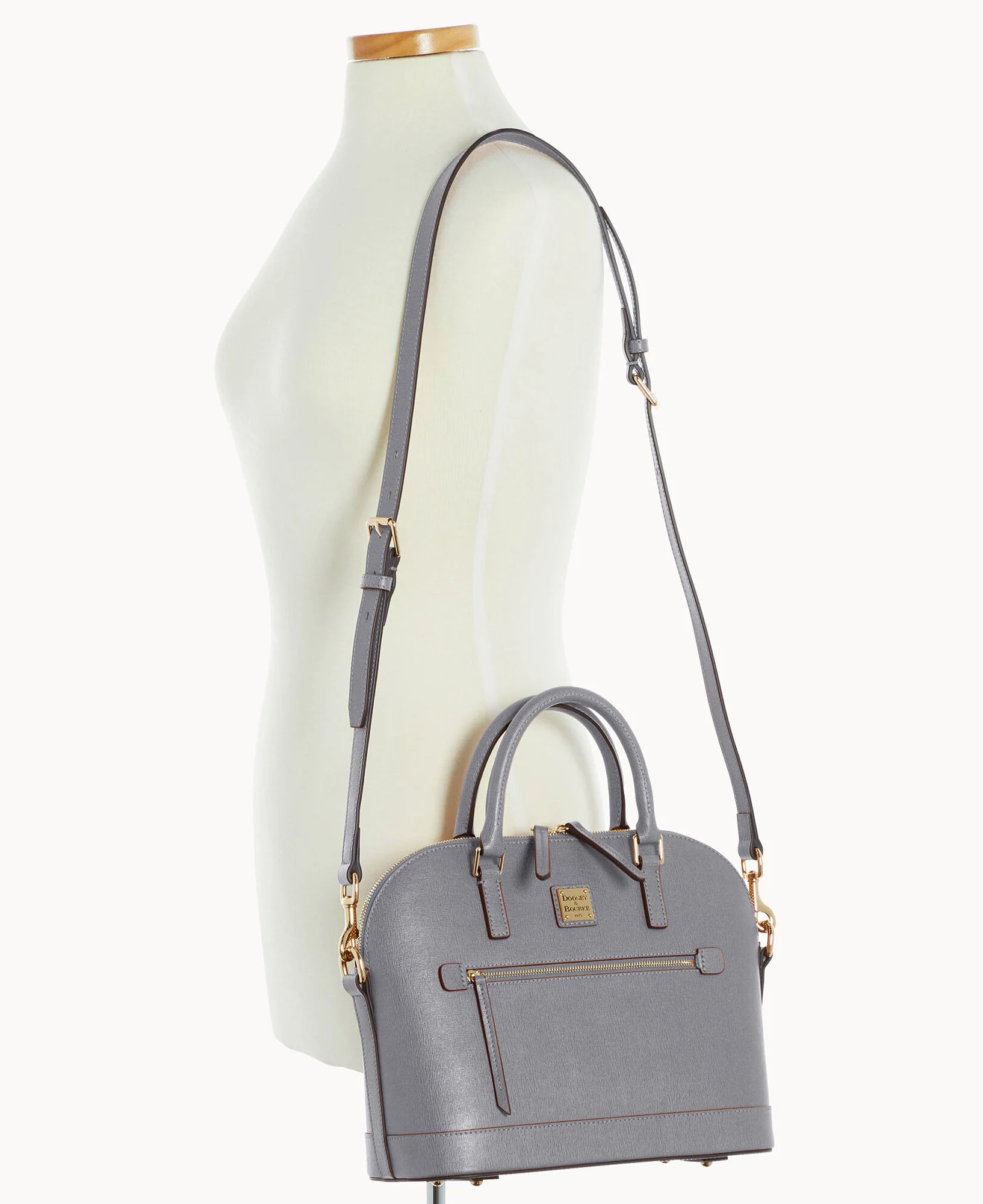 Saffiano Domed Zip Satchel - Image 70