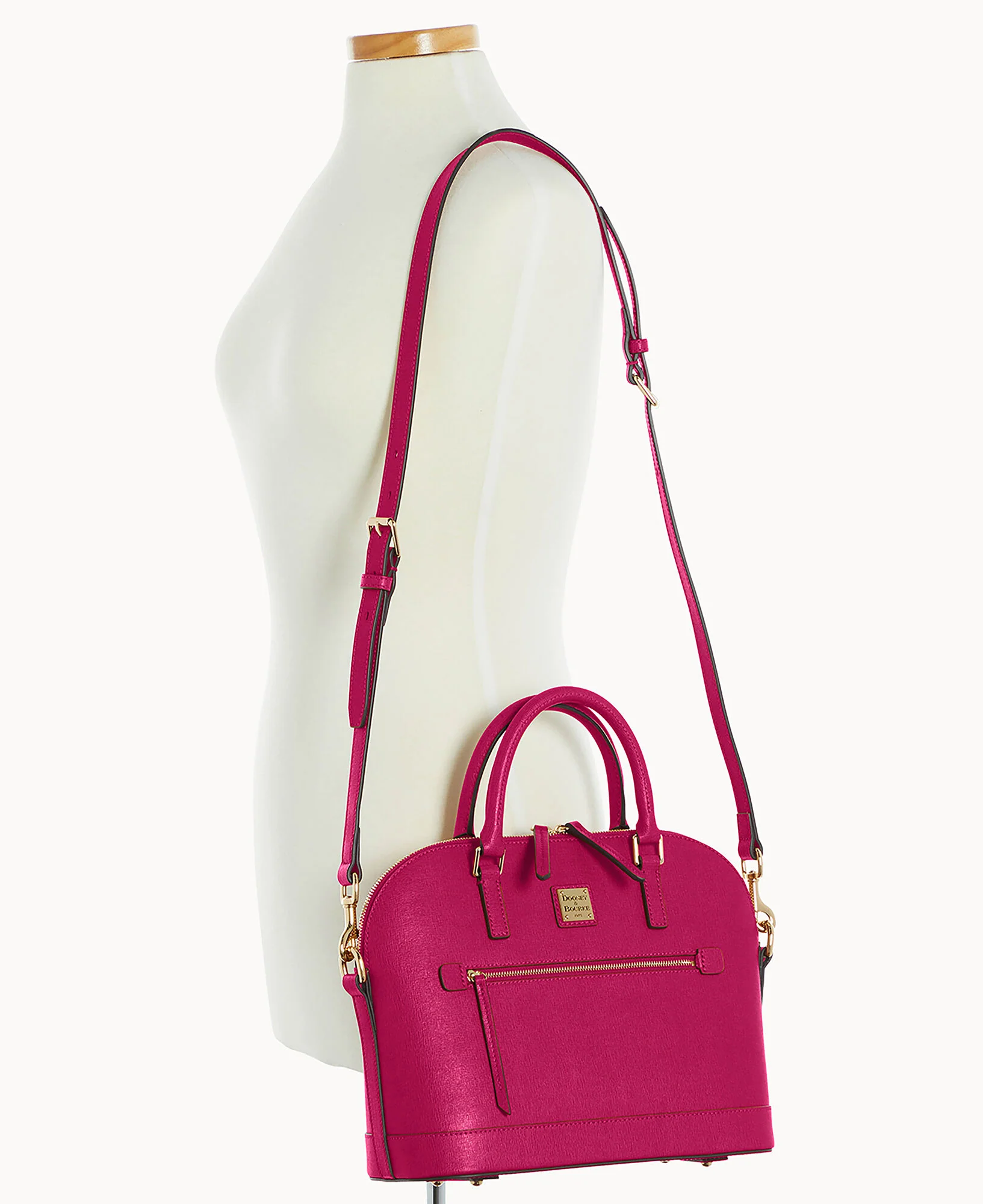 Saffiano Domed Zip Satchel - Image 81