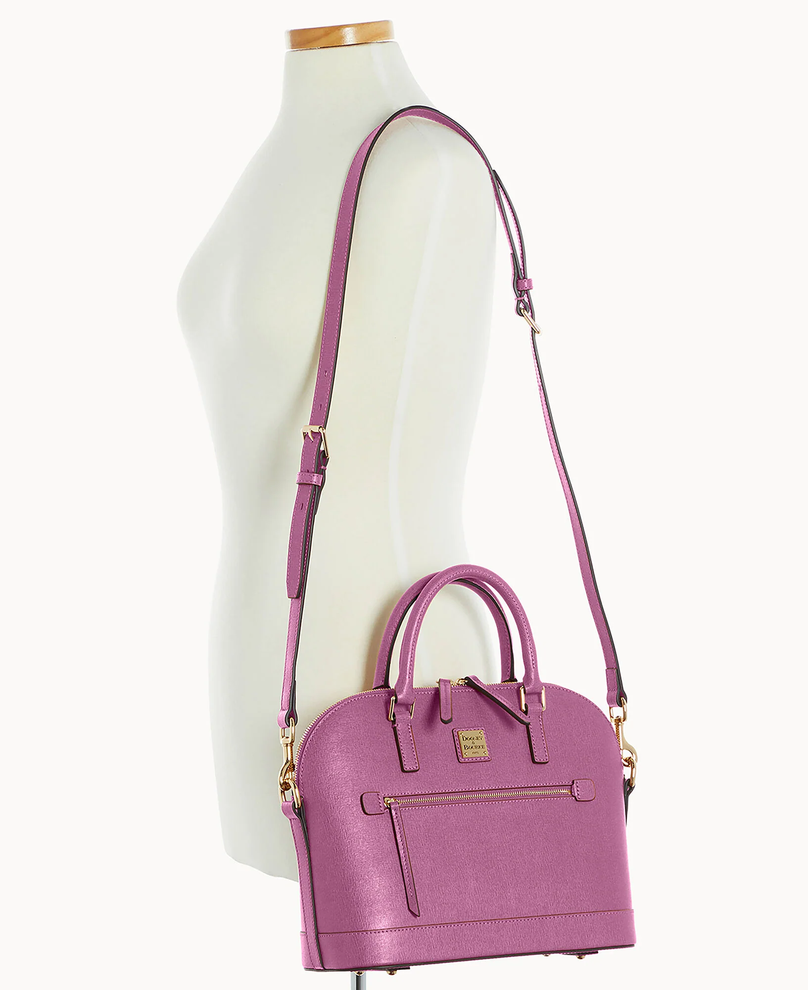 Saffiano Domed Zip Satchel - Image 89