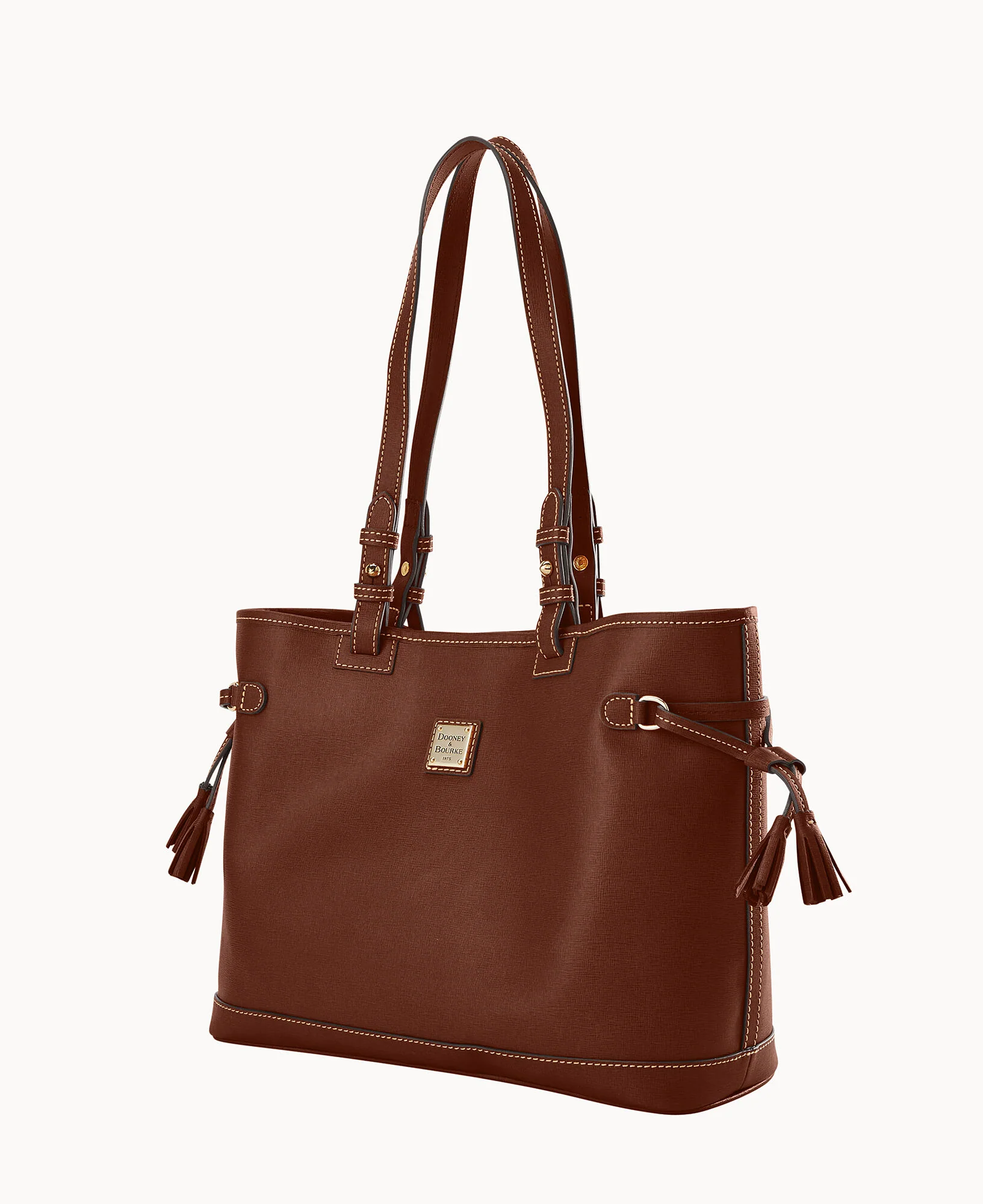 Saffiano Double Strap Tassel Bag - Image 10