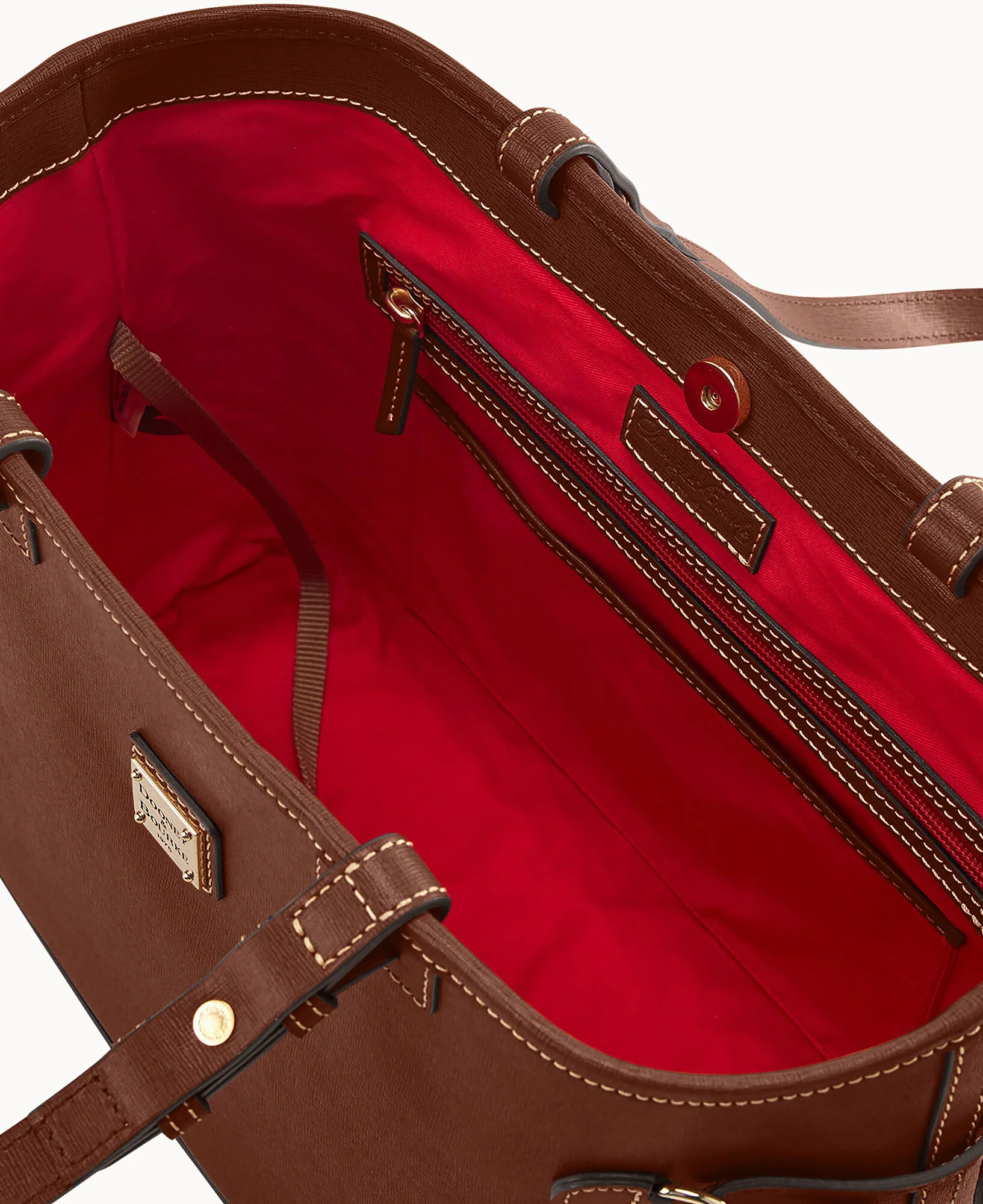 Saffiano Double Strap Tassel Bag - Image 11