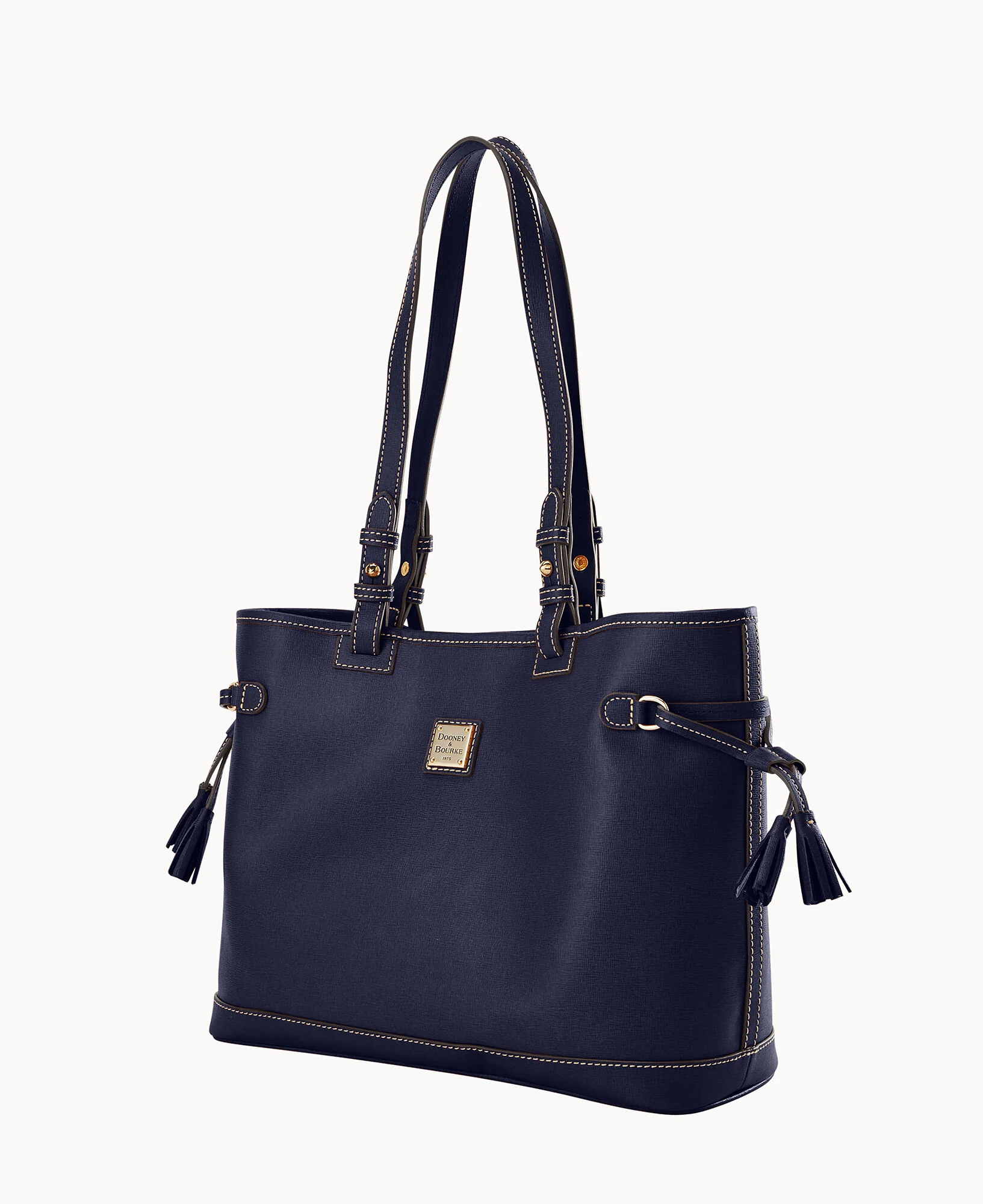 Saffiano Double Strap Tassel Bag - Image 14
