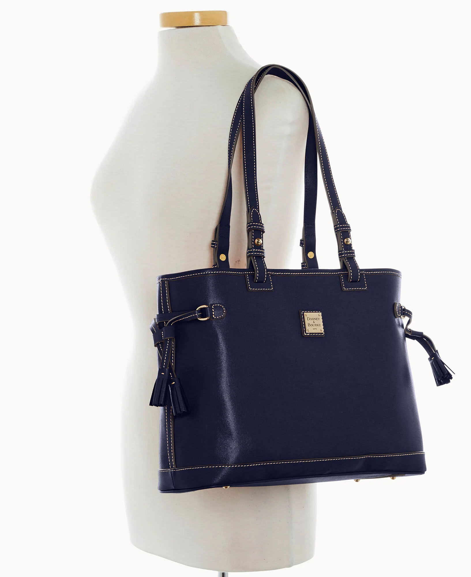 Saffiano Double Strap Tassel Bag - Image 16