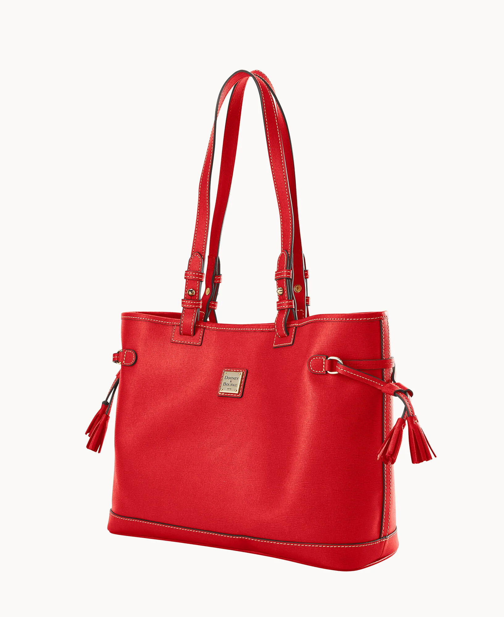 Saffiano Double Strap Tassel Bag - Image 18