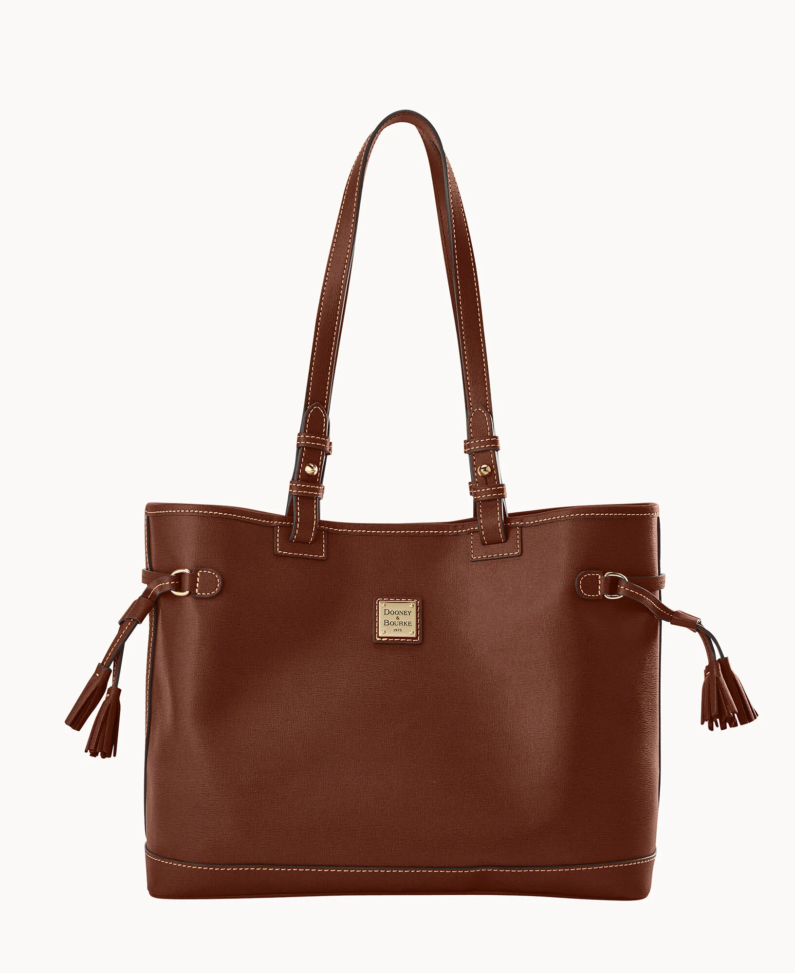 Saffiano Double Strap Tassel Bag - Image 9