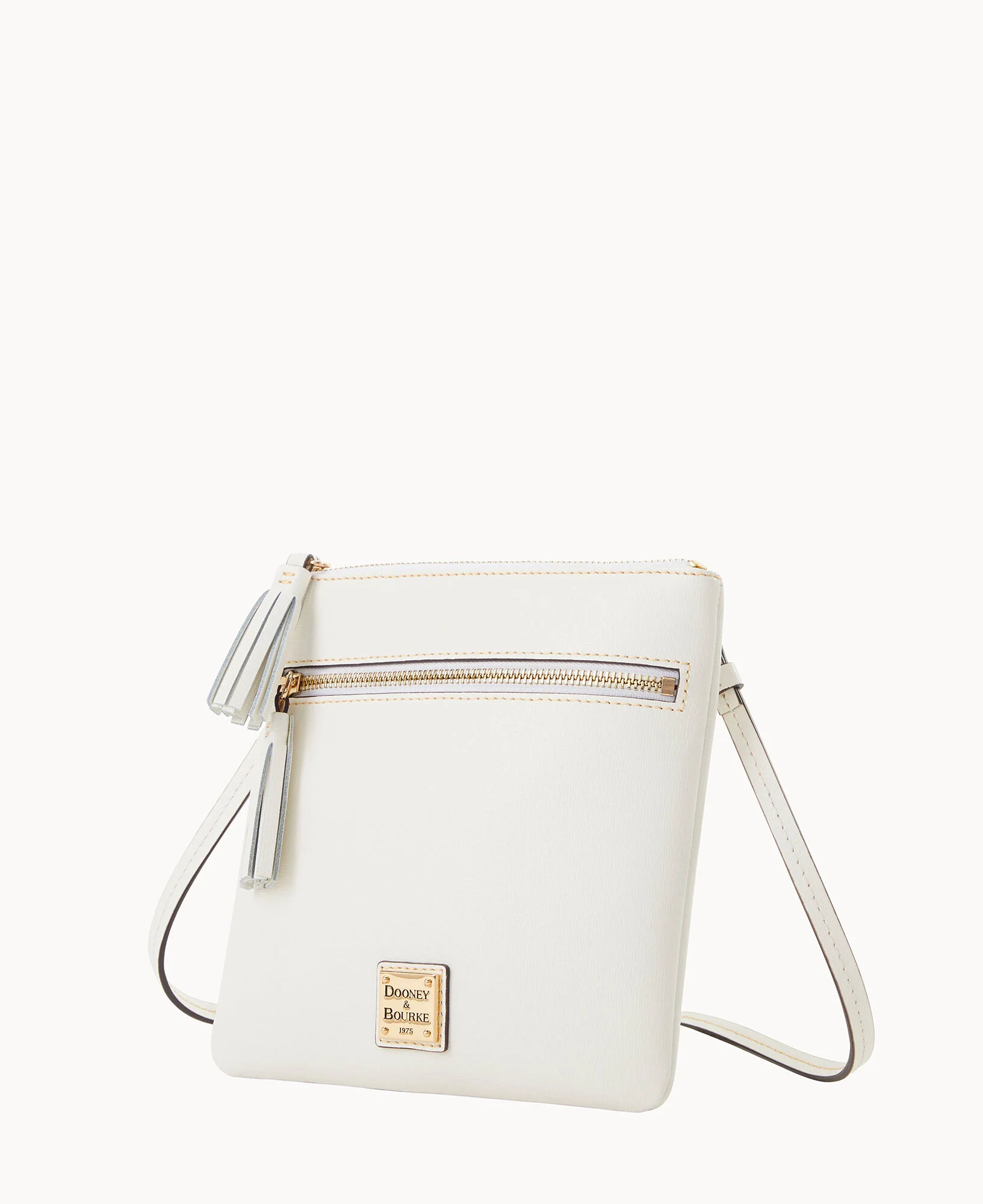 Saffiano Double Zip Tassel Crossbody - Image 9