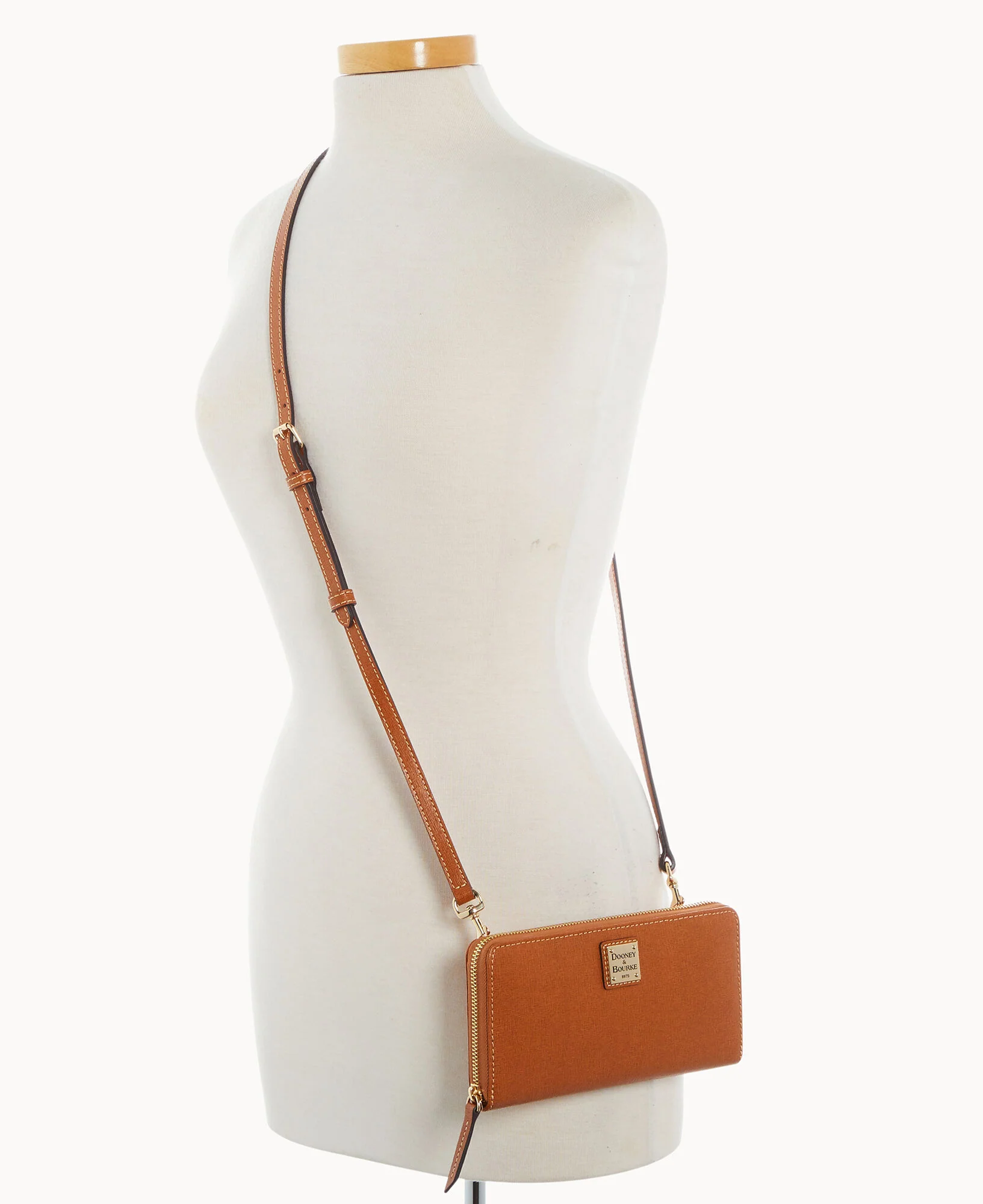 Saffiano Large Zip Around Wristlet Crossbody - Image 13