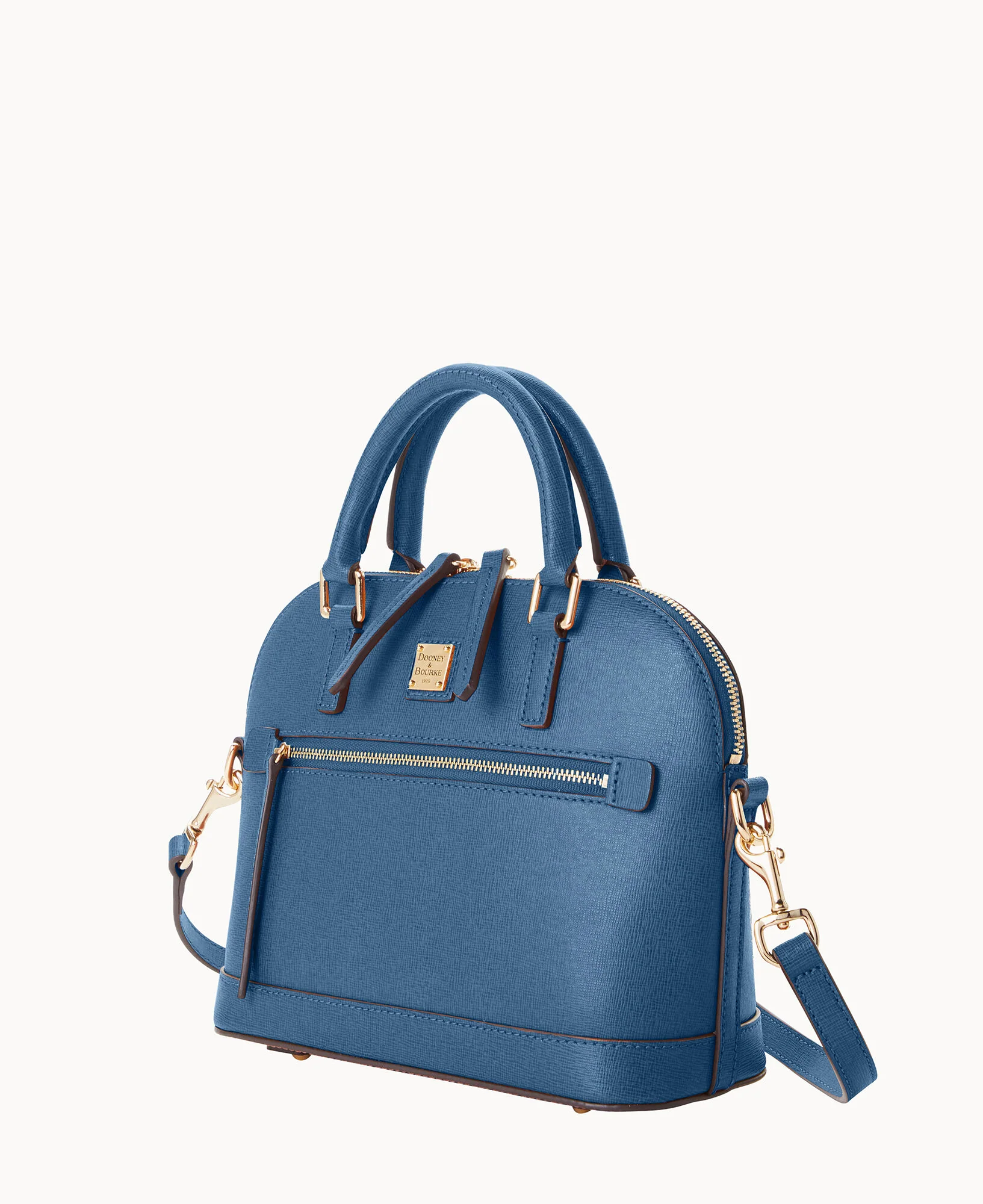 Saffiano Small Domed Zip Satchel - Image 2