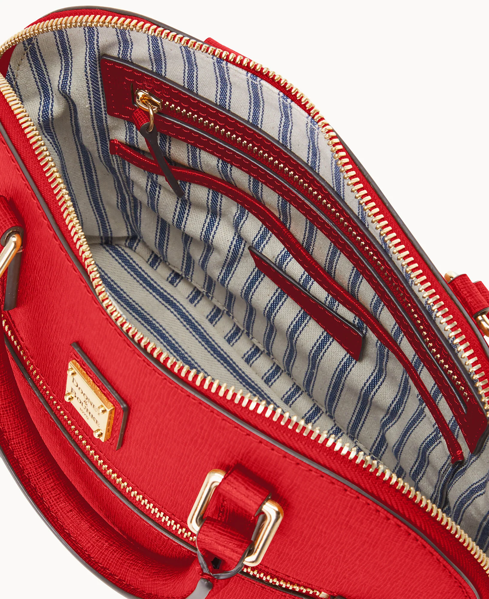 Saffiano Small Domed Zip Satchel - Image 22