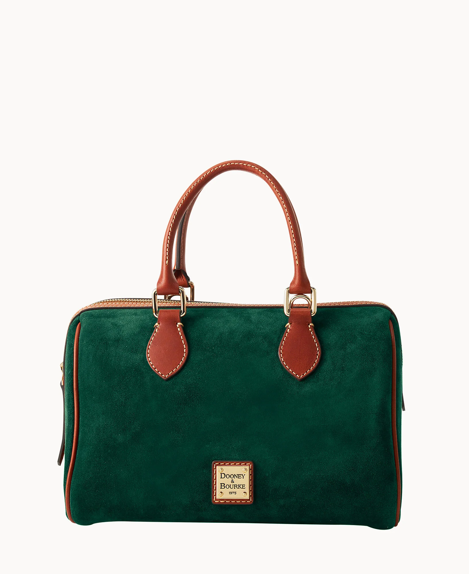 Suede Barrel Satchel - Image 13