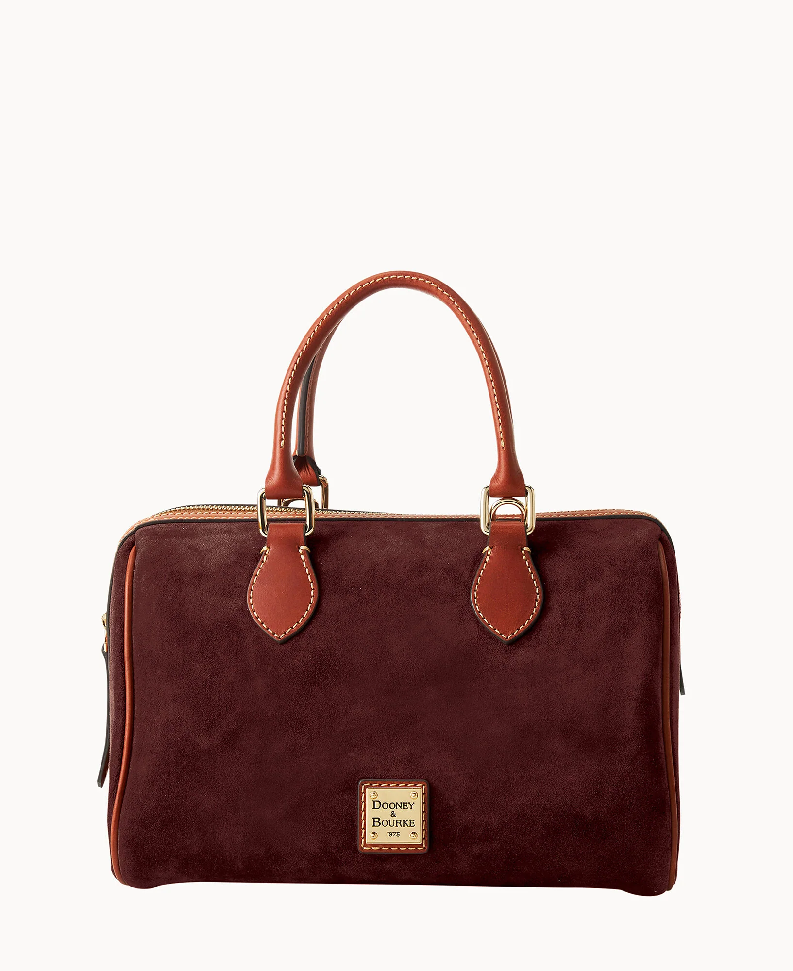 Suede Barrel Satchel - Image 21