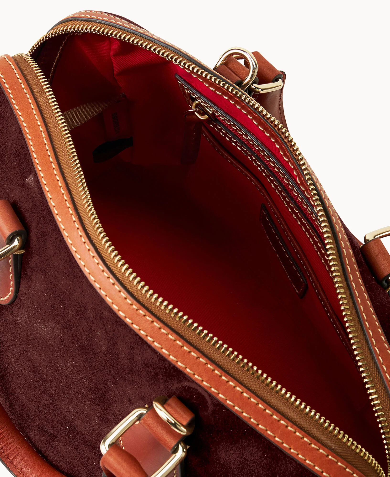 Suede Barrel Satchel - Image 23