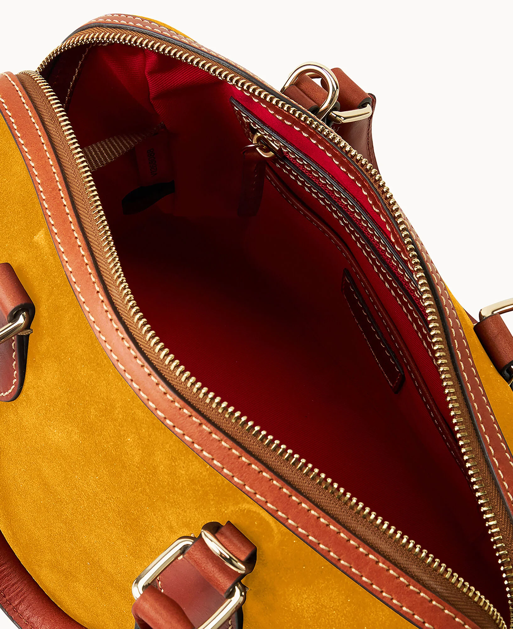 Suede Barrel Satchel - Image 27
