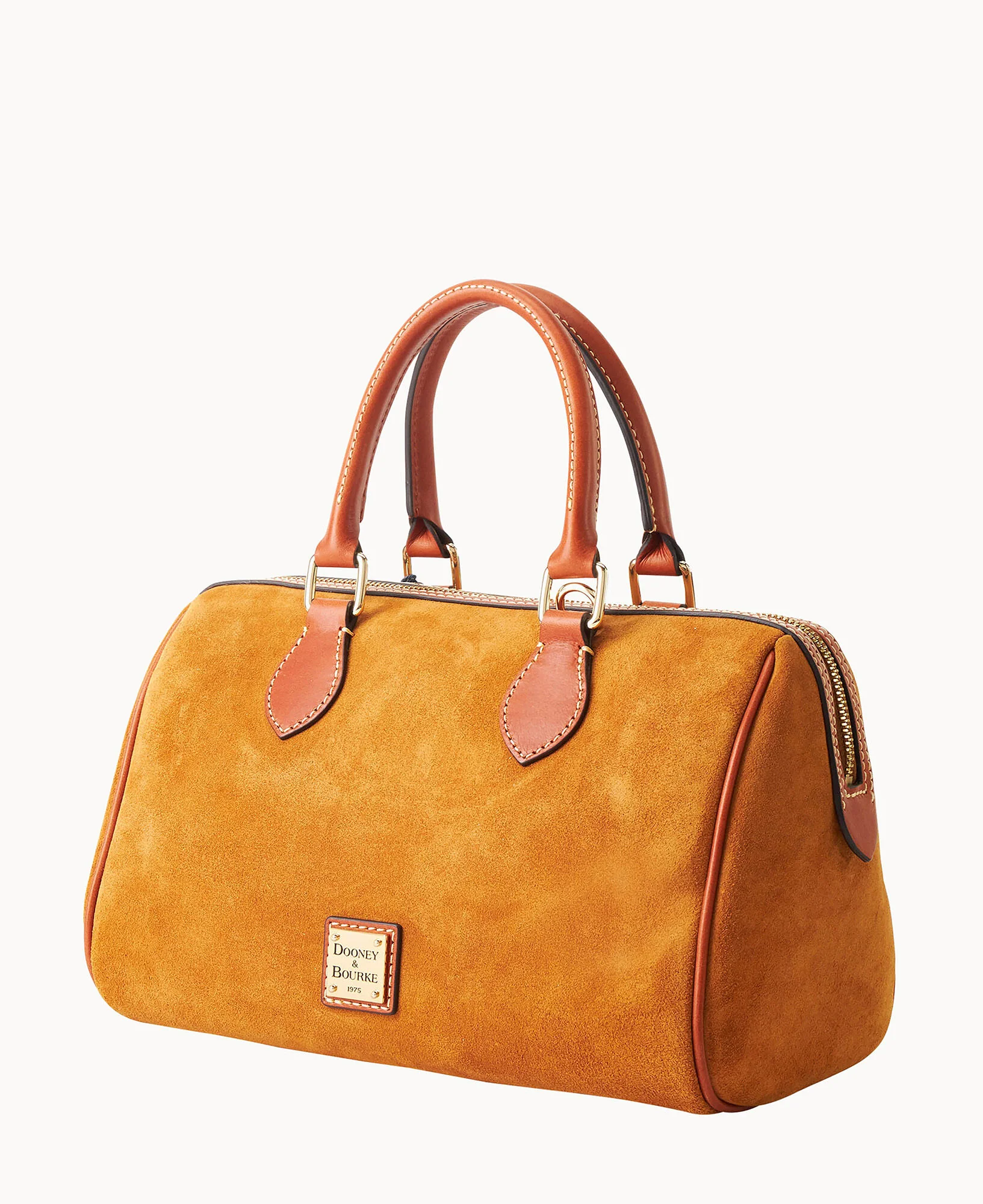 Suede Barrel Satchel - Image 6