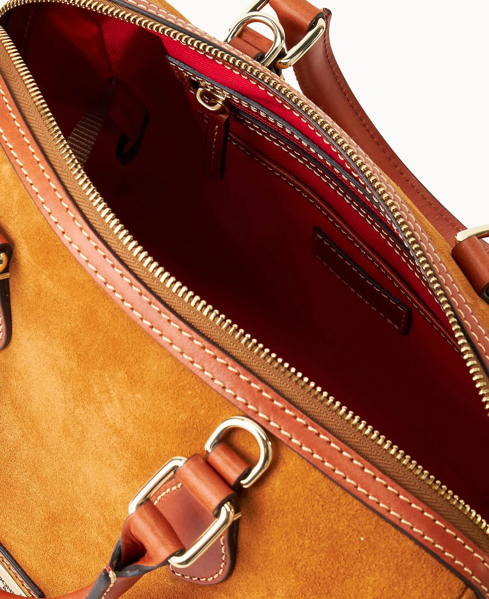 Suede Barrel Satchel - Image 7