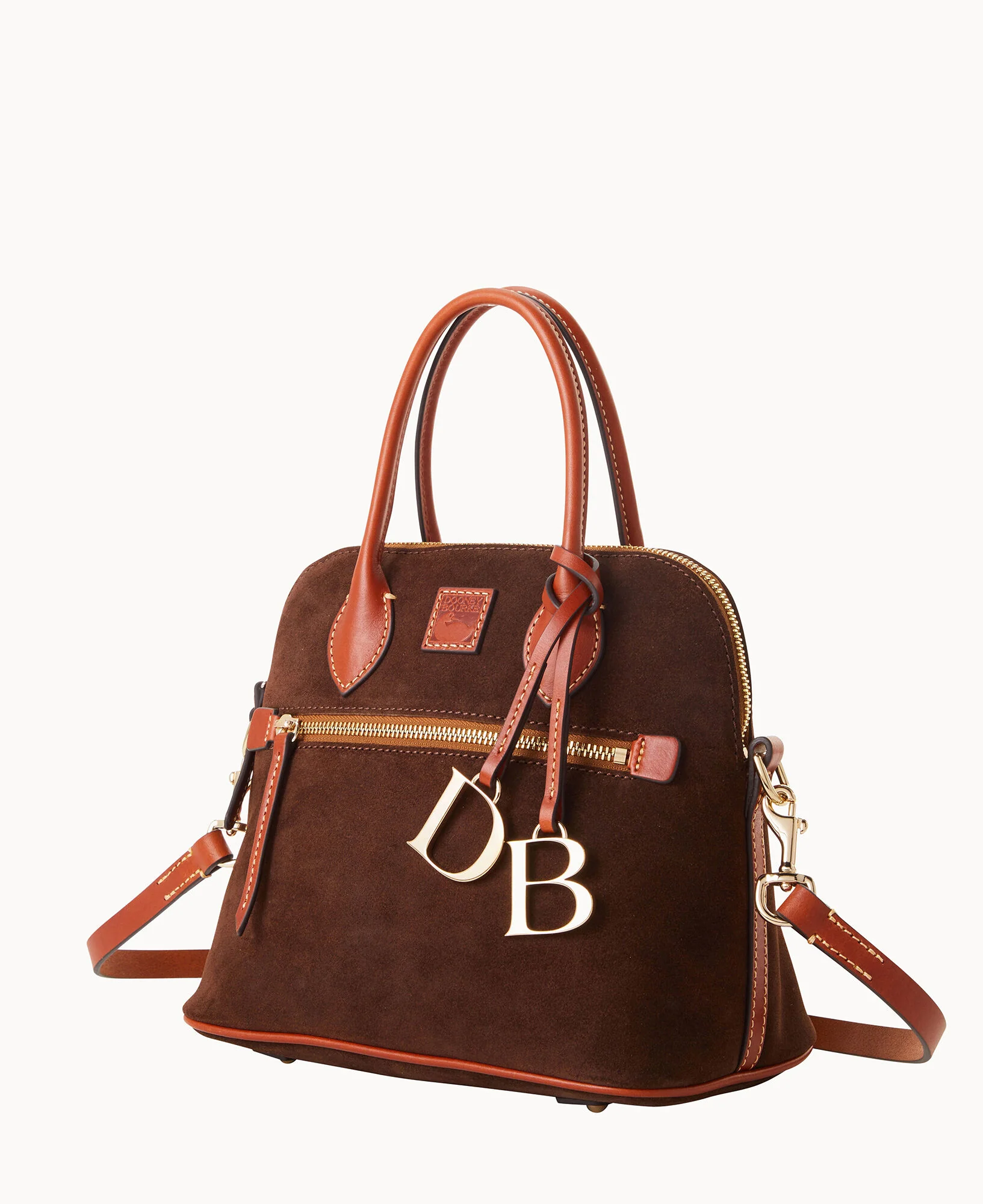 Suede Domed Satchel - Image 2
