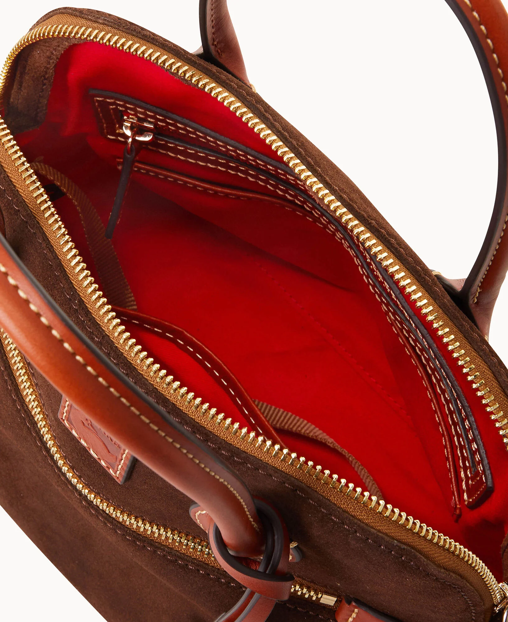 Suede Domed Satchel - Image 3
