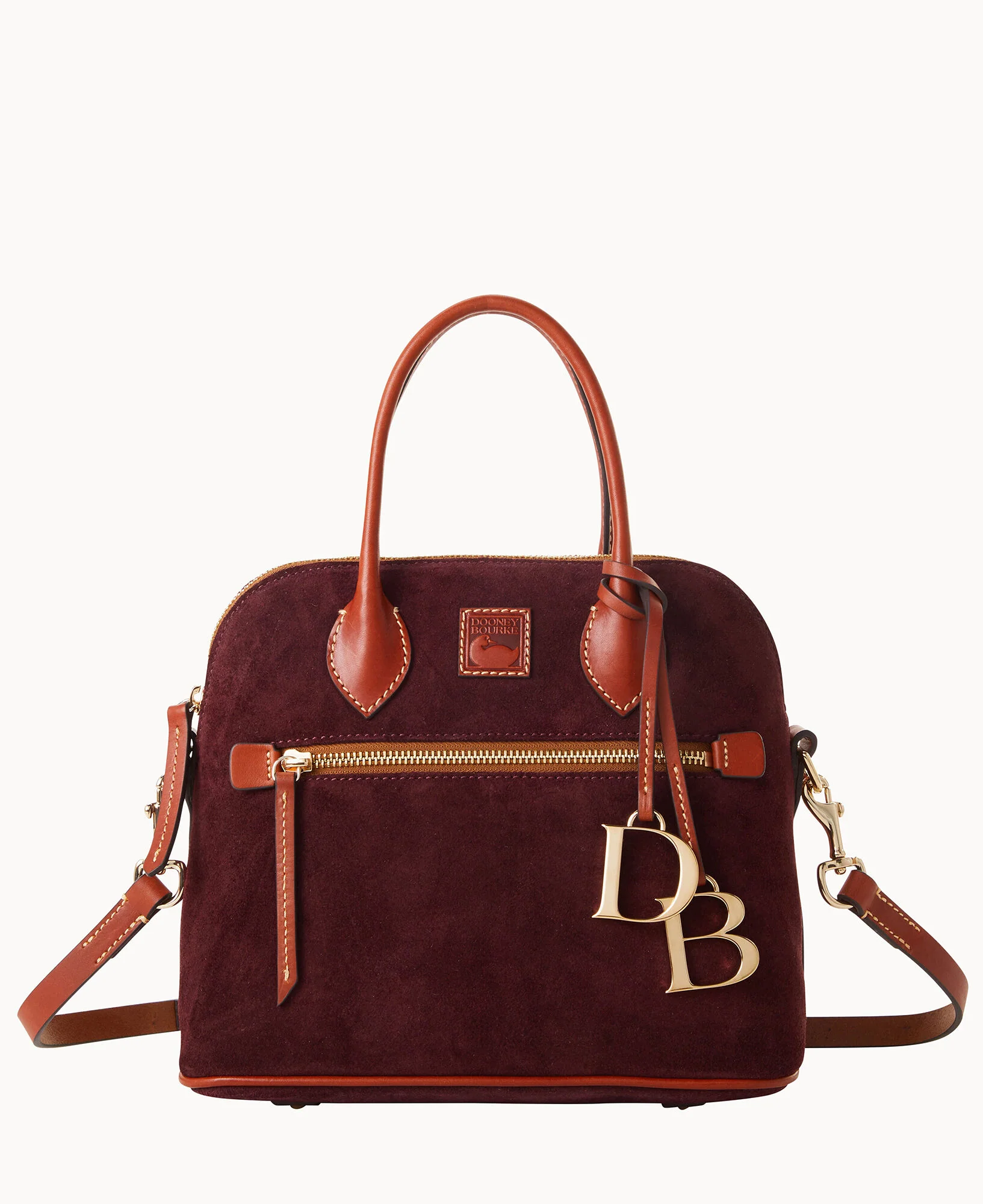 Suede Domed Satchel - Image 9