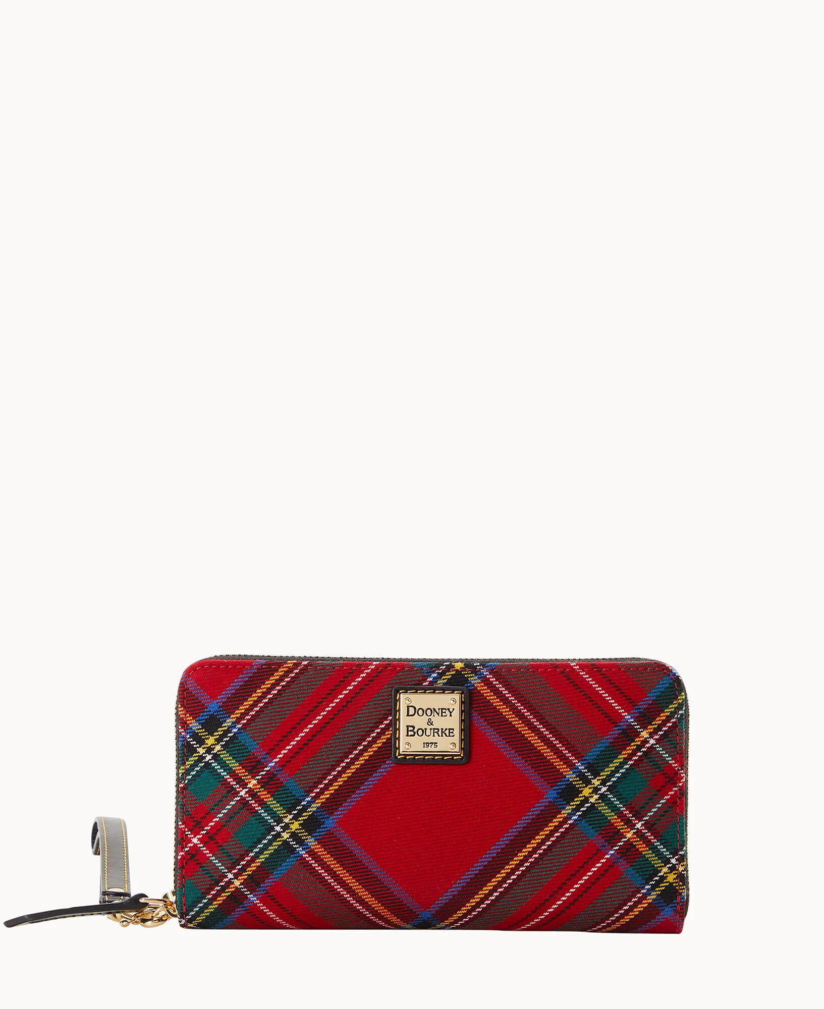 Tartan Large Zip Around Wristlet Crossbody