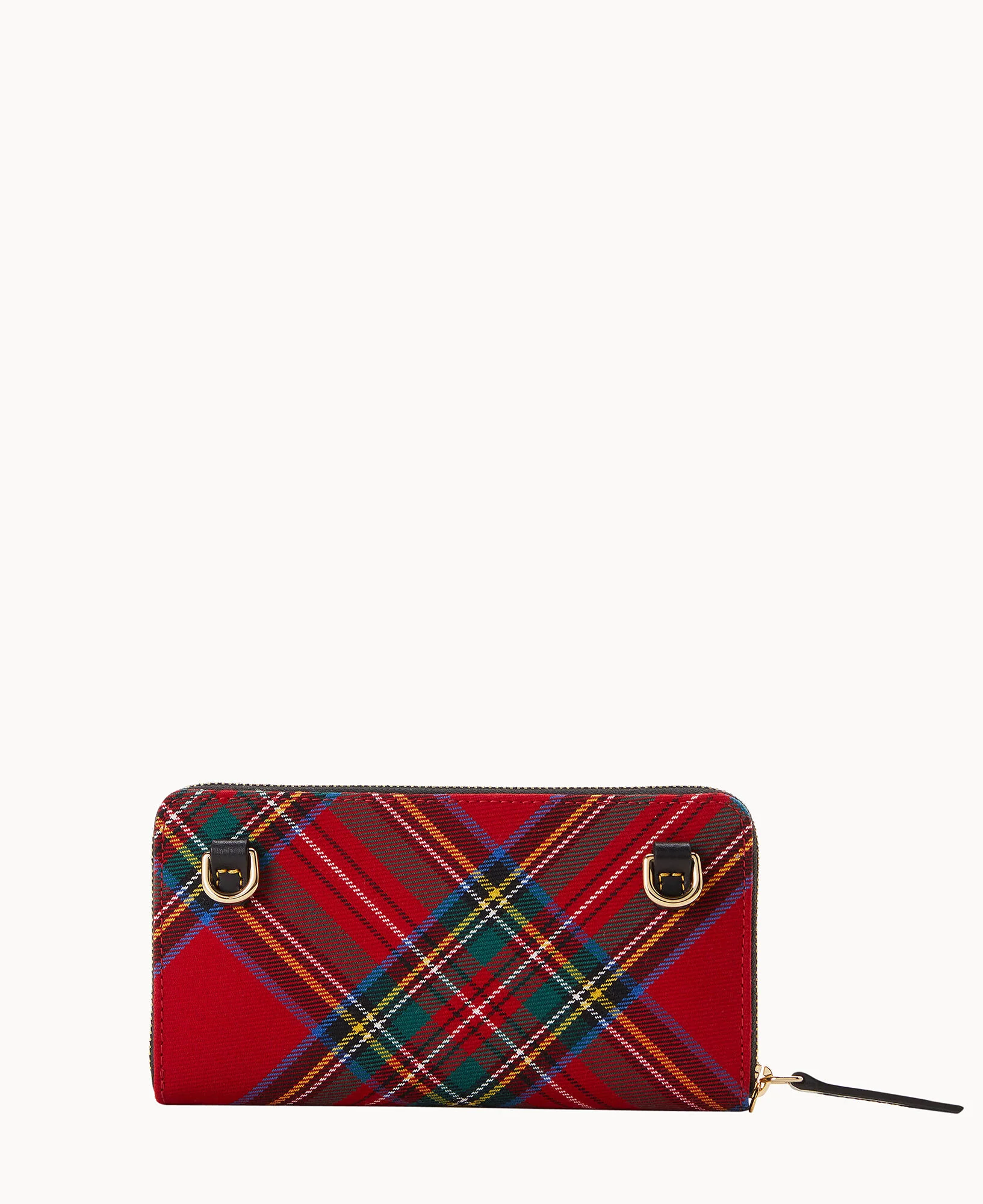 Tartan Large Zip Around Wristlet Crossbody - Image 4
