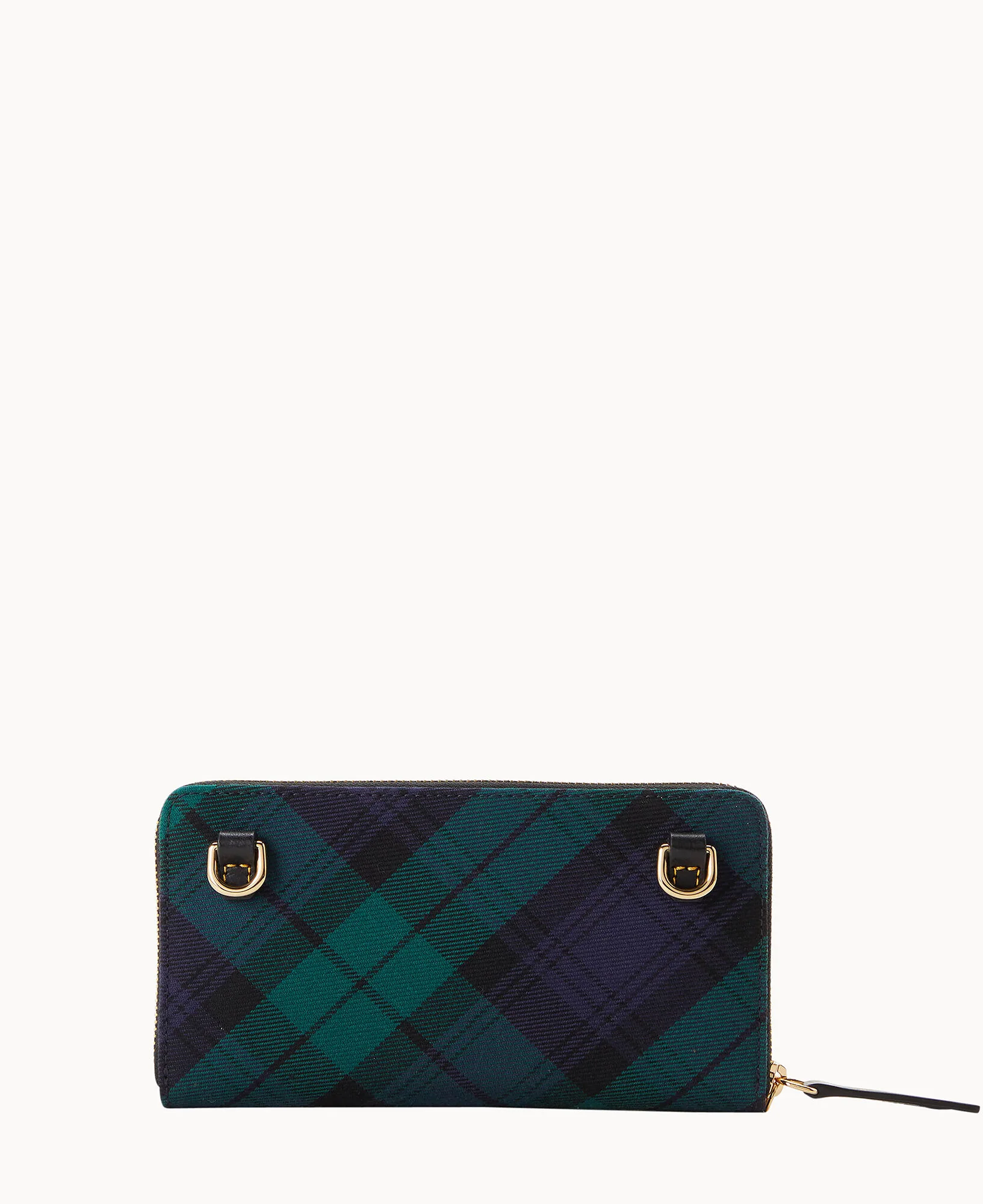 Tartan Large Zip Around Wristlet Crossbody - Image 9