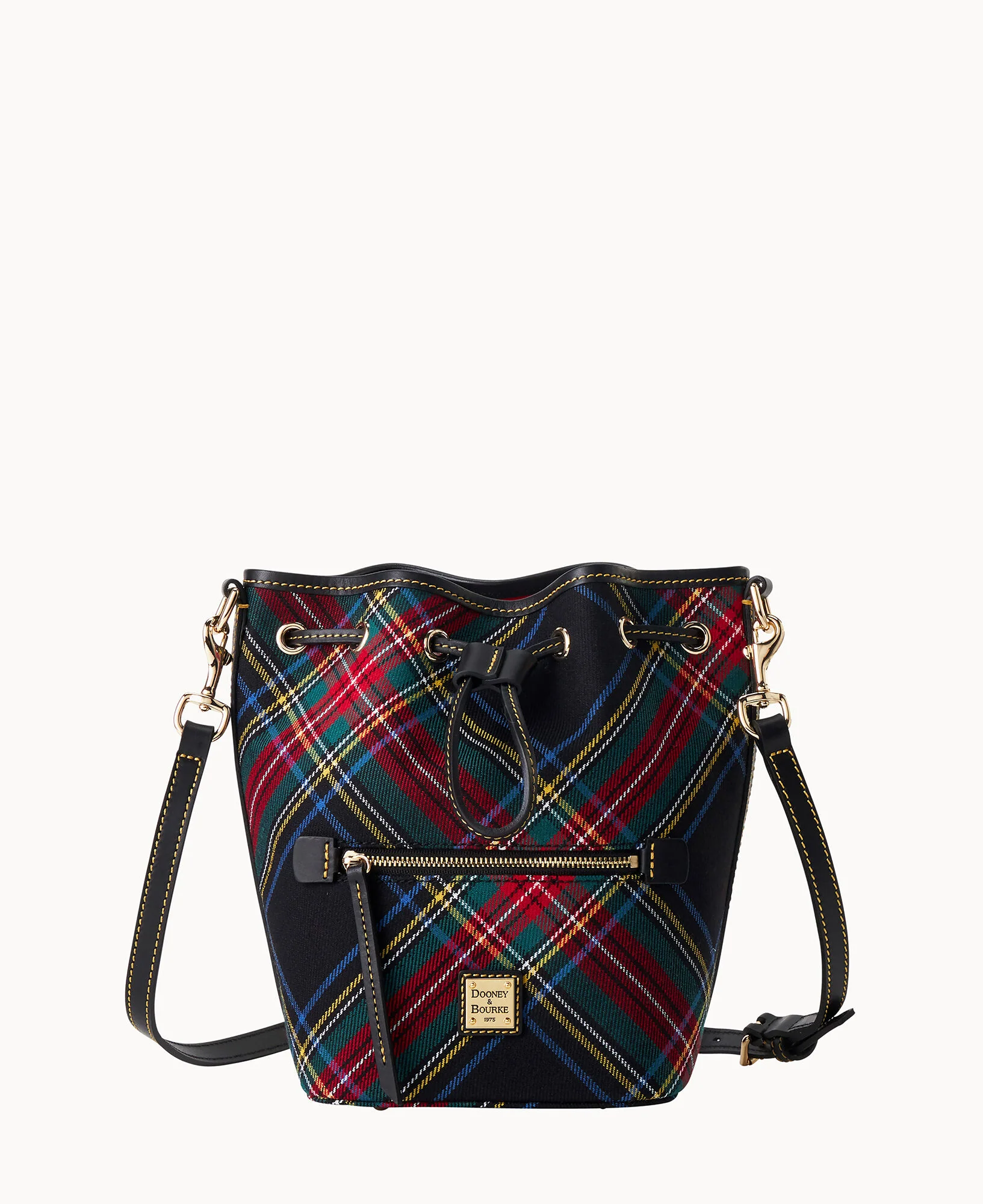 Tartan Small Drawstring Crossbody